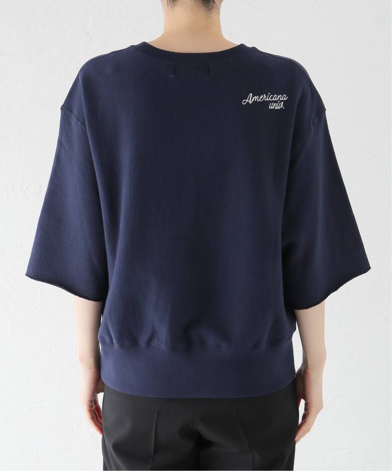 AMERICANA/アメリカーナ】 CUT OFF クルーネック スウェット  