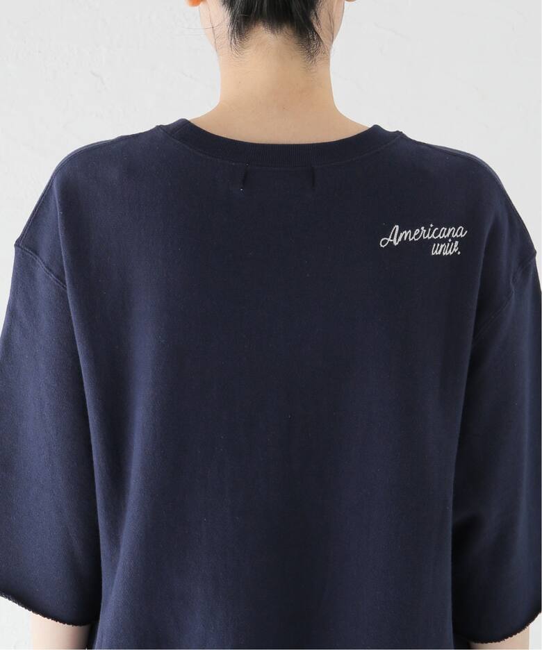 AMERICANA/アメリカーナ】 CUT OFF クルーネック スウェット  