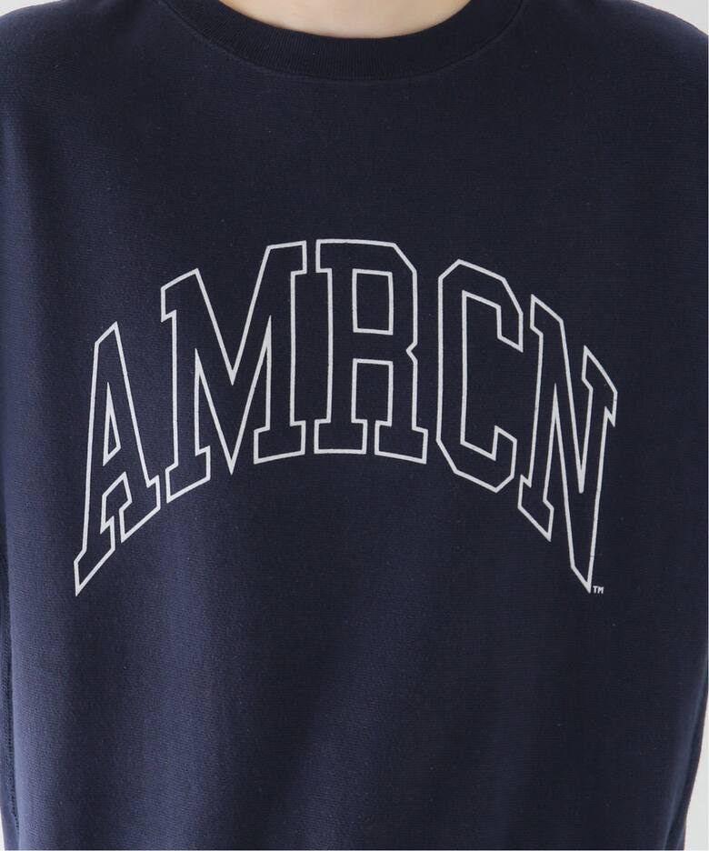 AMERICANA/アメリカーナ】 CUT OFF クルーネック スウェット  