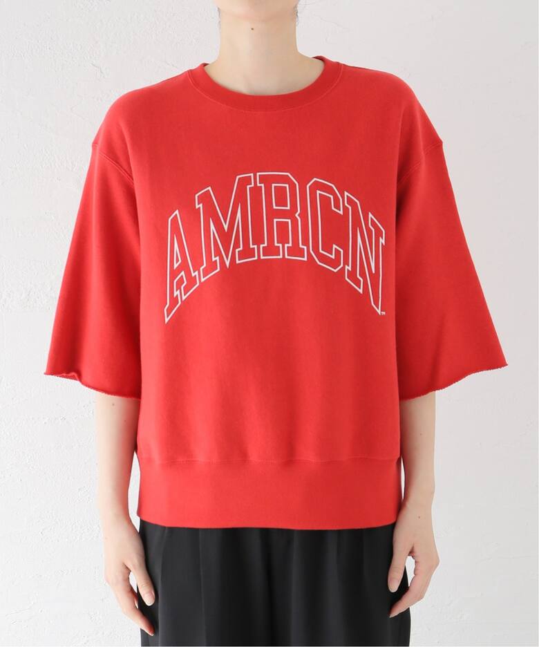 AMERICANA/アメリカーナ】 CUT OFF クルーネック スウェット  