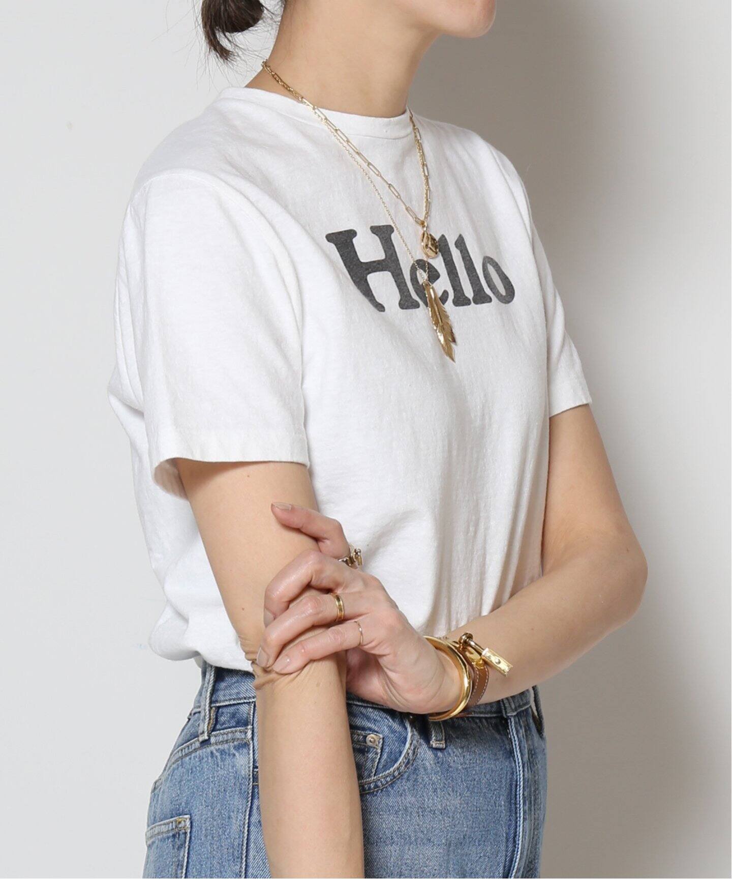 MADISONBLUE/マディソンブルー】HELLO Tシャツ（Tシャツ／カットソー 