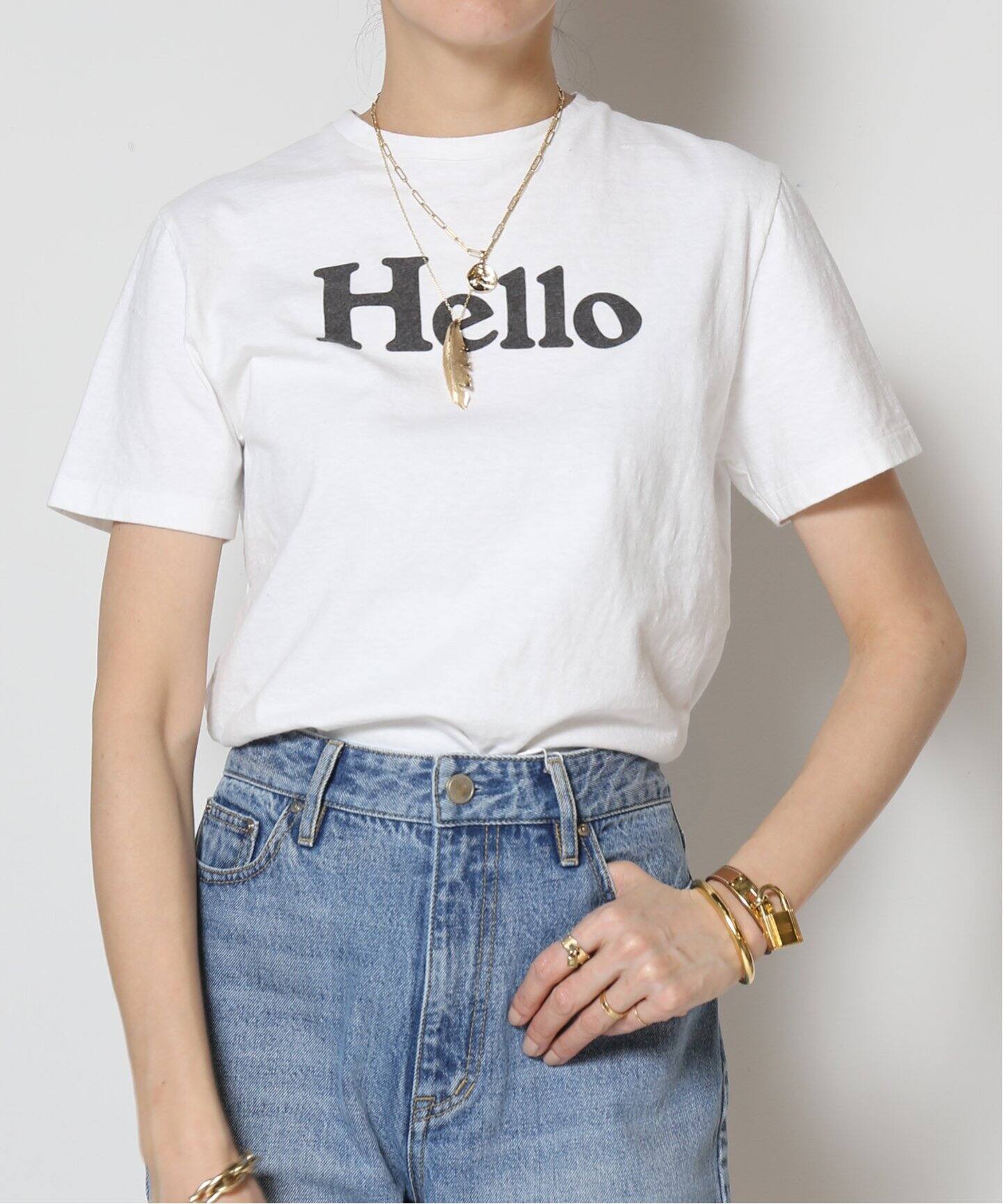 MADISONBLUE/マディソンブルー】HELLO Tシャツ（Tシャツ／カットソー  