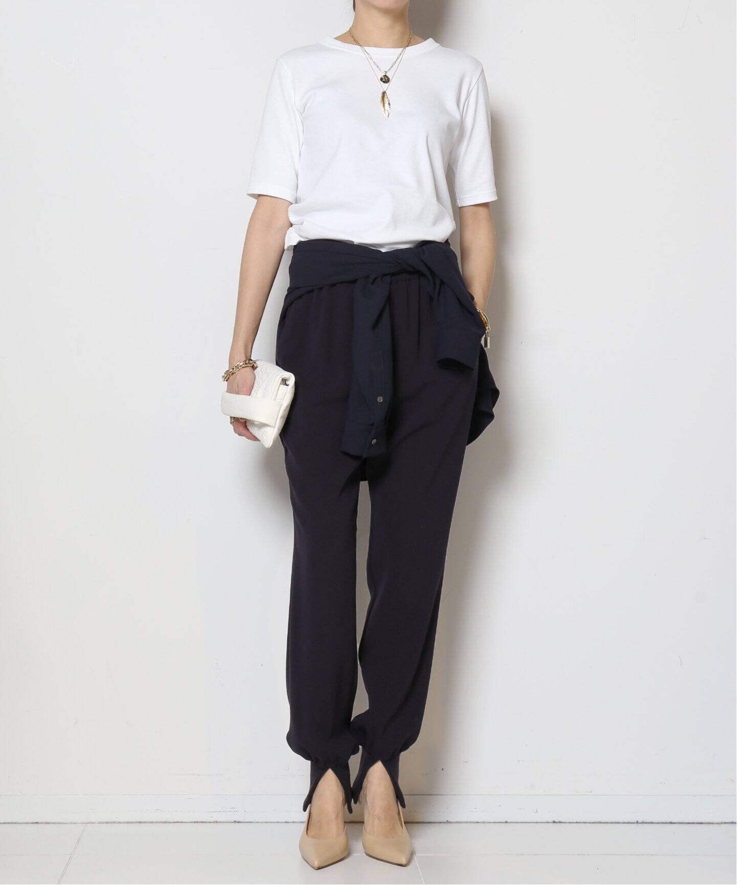 MADISONBLUE/マディソンブルー】ハーフスリーブ クルーTシャツ（T 