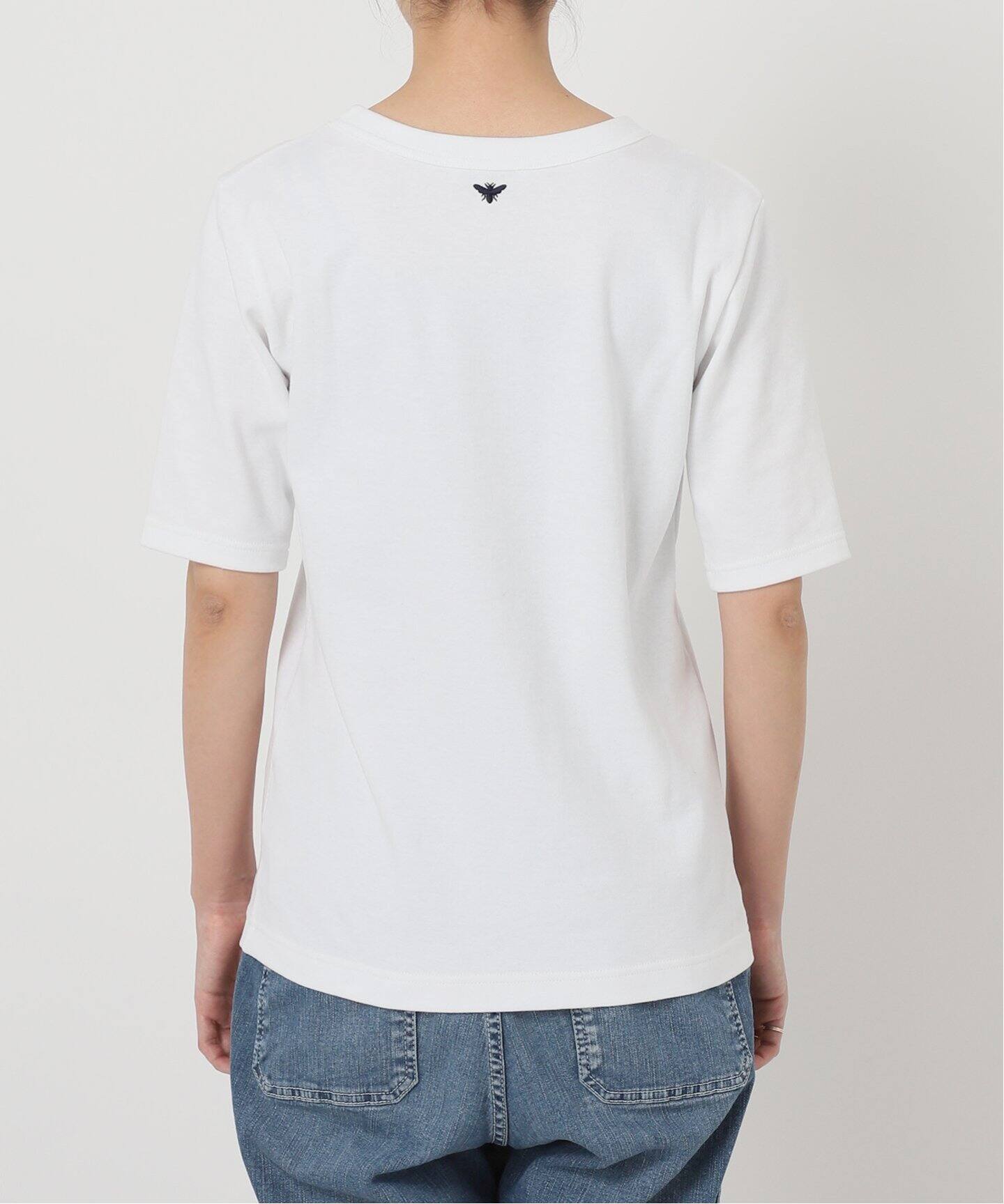 MADISONBLUE/マディソンブルー】ハーフスリーブ クルーTシャツ（T 