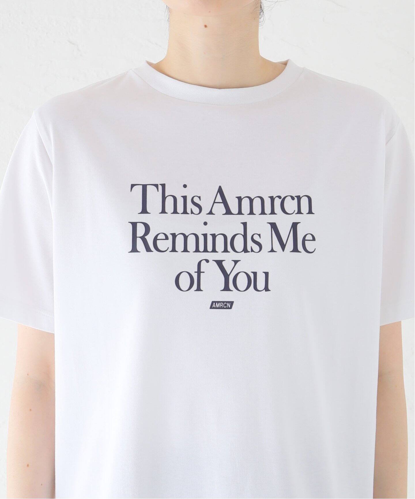 AMERICANA/アメリカーナ】 MESSAGE Tシャツ(WHITE)（Tシャツ  