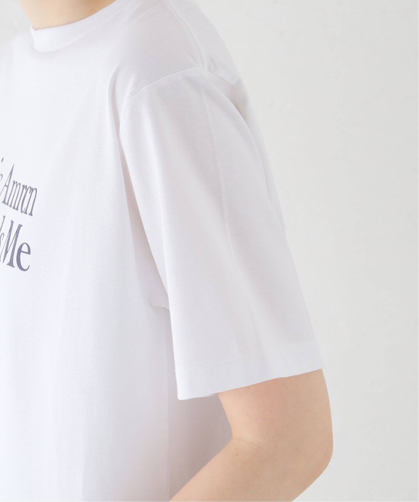 AMERICANA/アメリカーナ】 MESSAGE Tシャツ(WHITE)（Tシャツ 