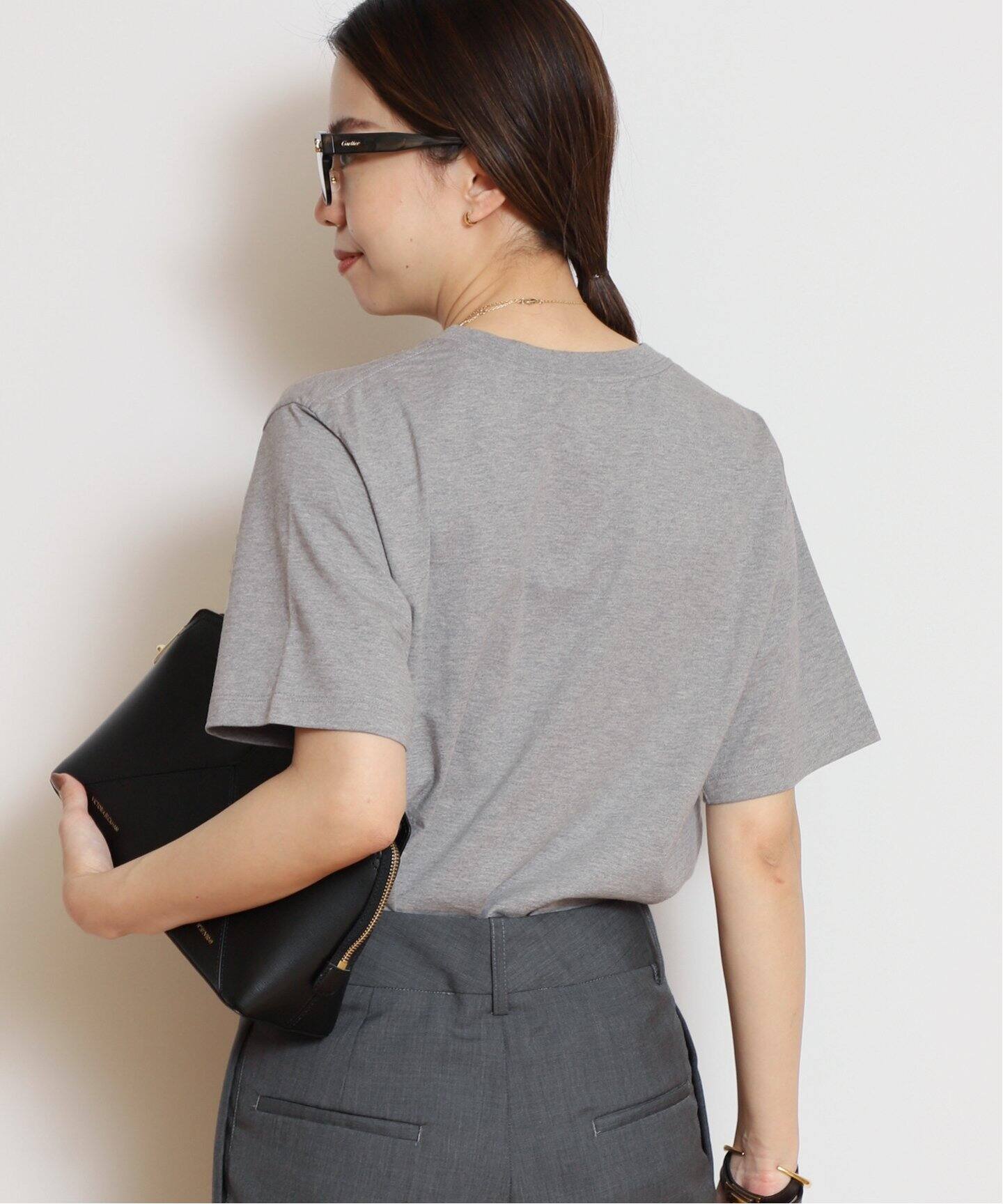 AMERICANA/アメリカーナ】 MESSAGE Tシャツ(GRAY)（Tシャツ 