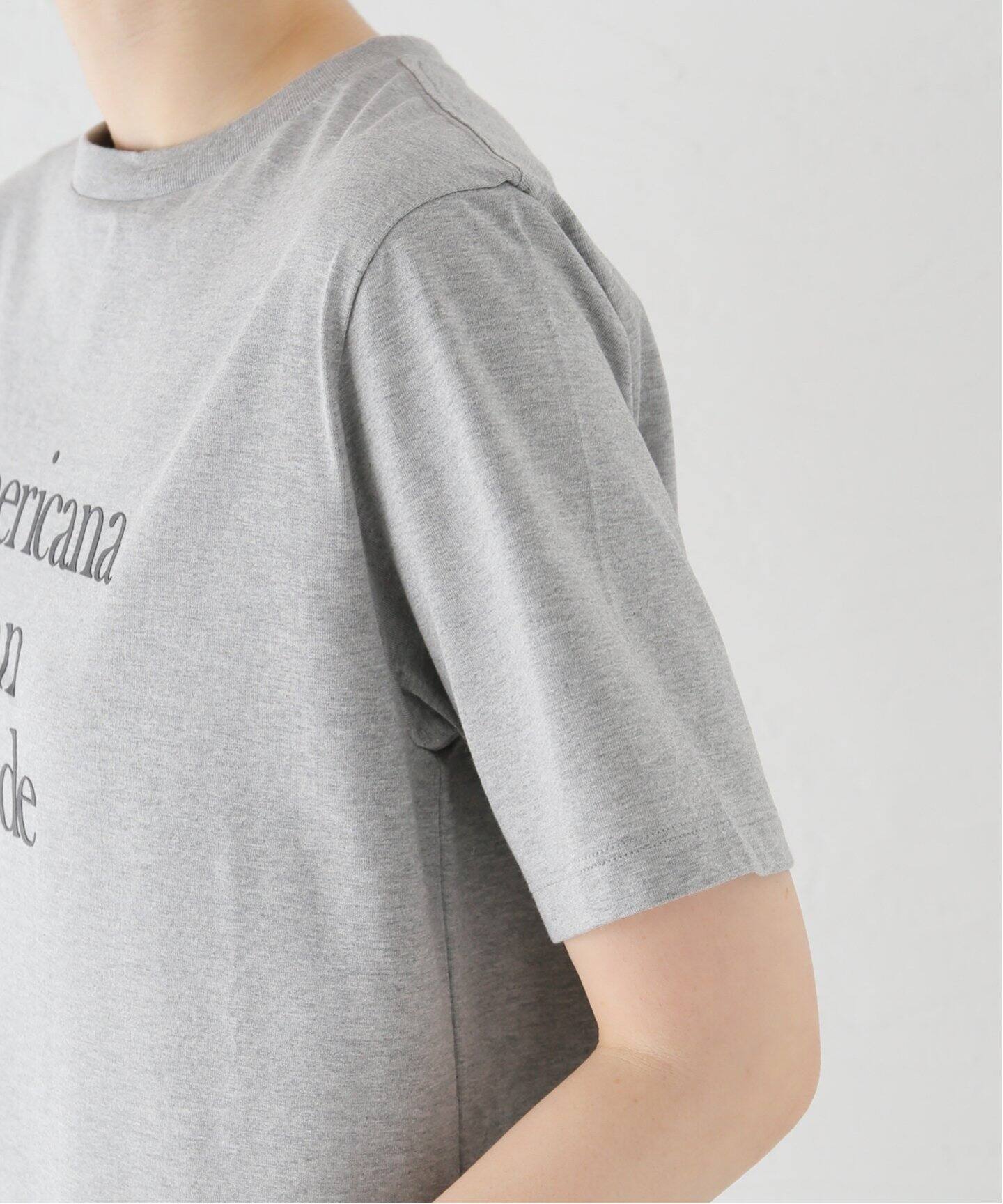 AMERICANA/アメリカーナ】 MESSAGE Tシャツ(GRAY)（Tシャツ  