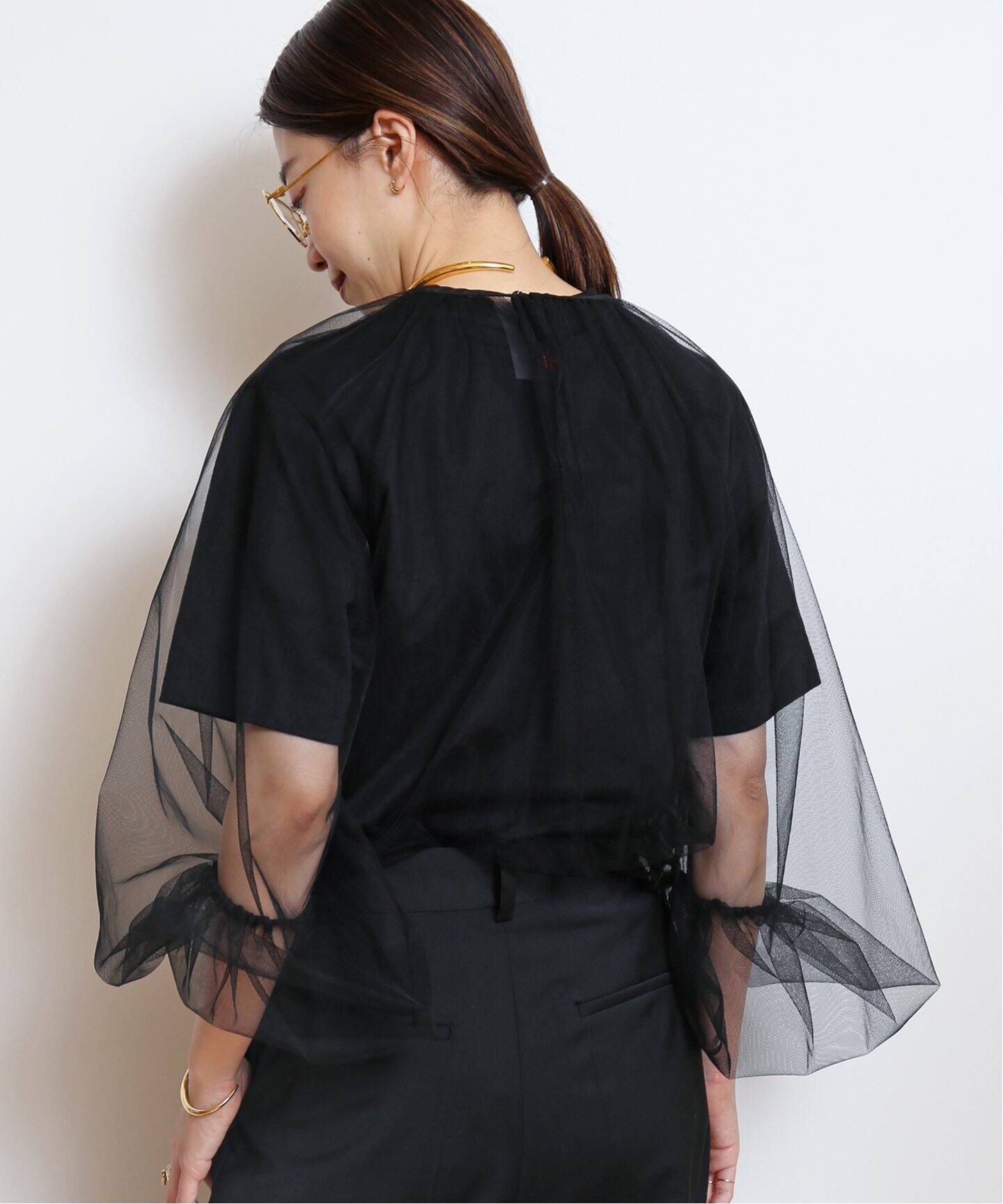 VICTORIA BECKHAM/ヴィクトリアベッカム】 MESSAGE Tシャツ(BLACK)（T  