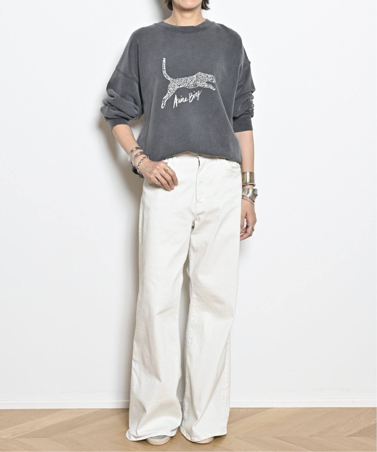 ANINE BING/アニービン】SPENCER SWEATSHIRT SPOTTED スウェット  
