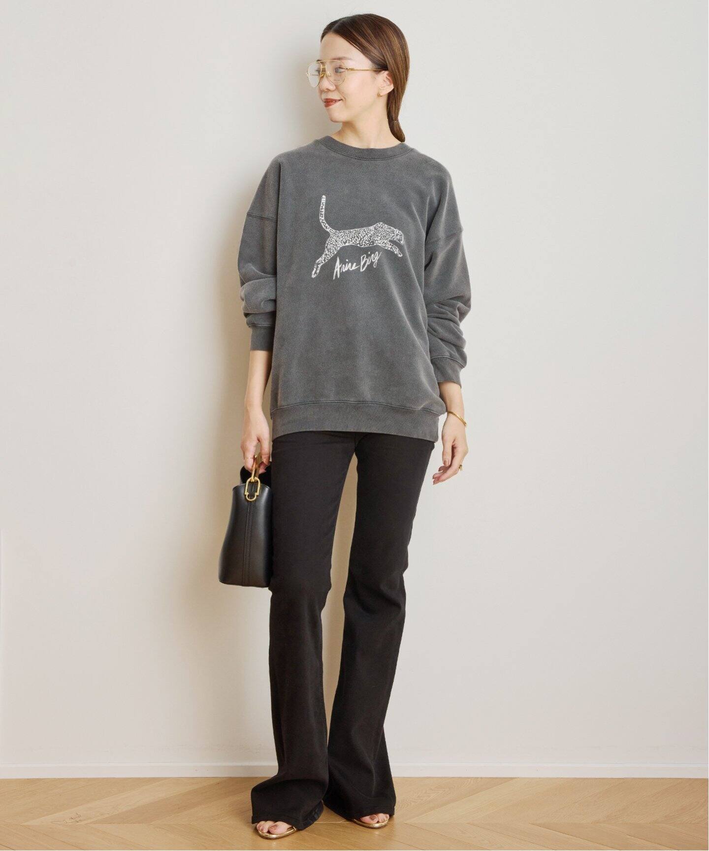 ANINE BING/アニービン】SPENCER SWEATSHIRT SPOTTED スウェット  