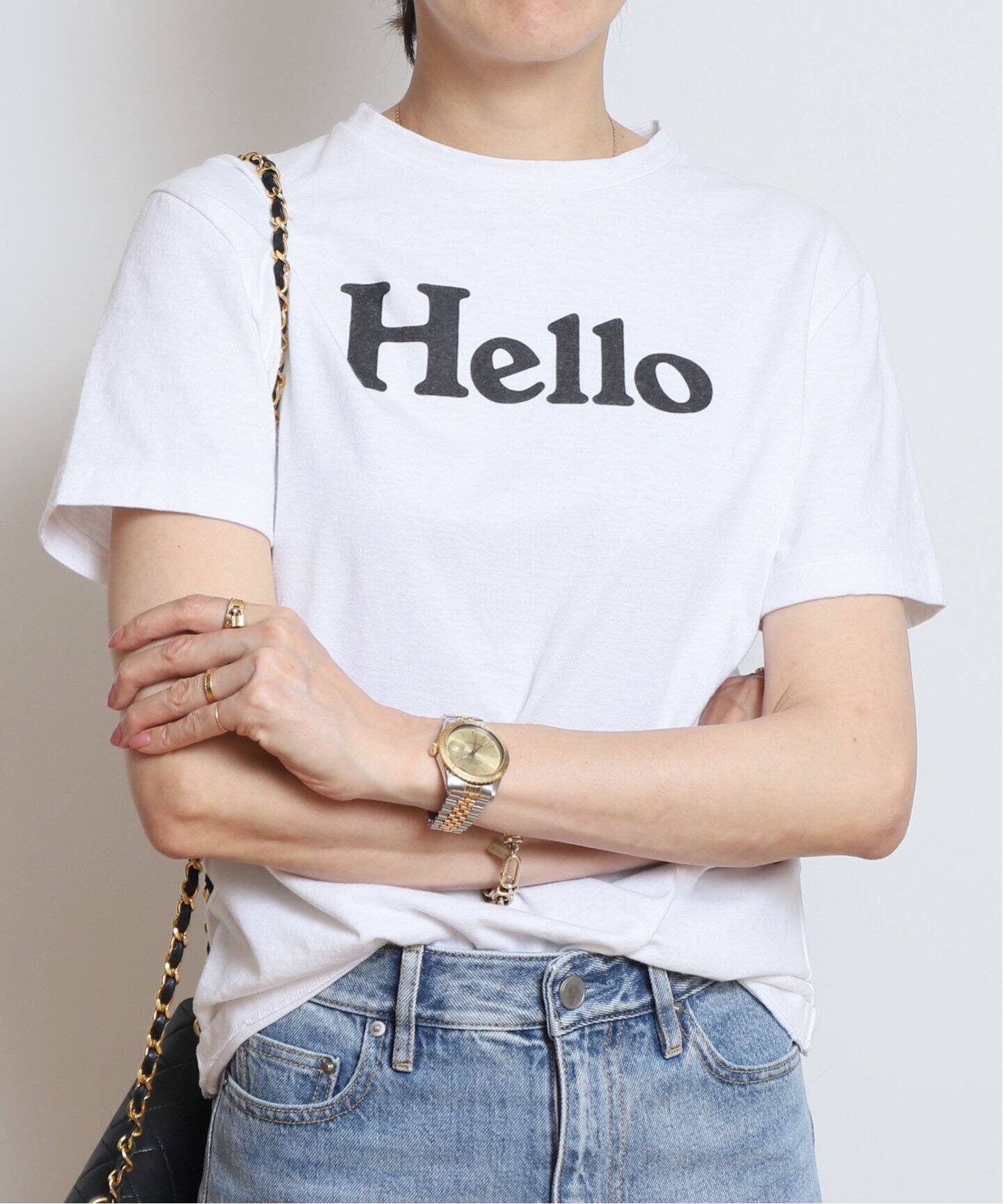 MADISONBLUE/マディソンブルー】 HELLO Tシャツ（Tシャツ／カットソー  