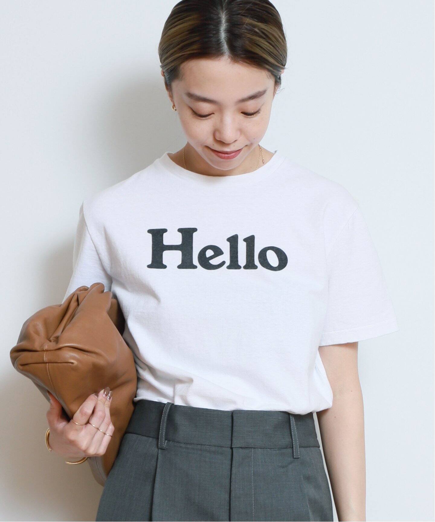 MADISONBLUE/マディソンブルー】 HELLO Tシャツ（Tシャツ／カットソー  