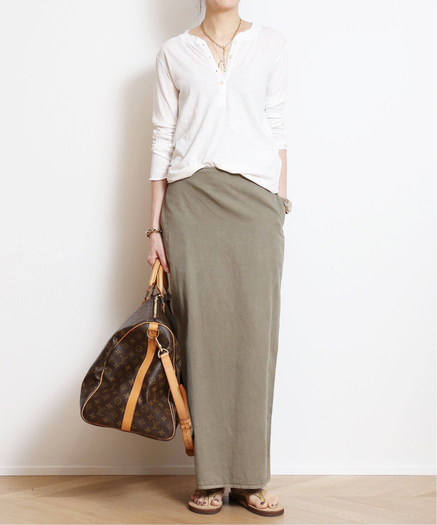 NSF/エヌエスエフ】 L/S HENLEY Tシャツ (WHITE)（Tシャツ／カットソー  