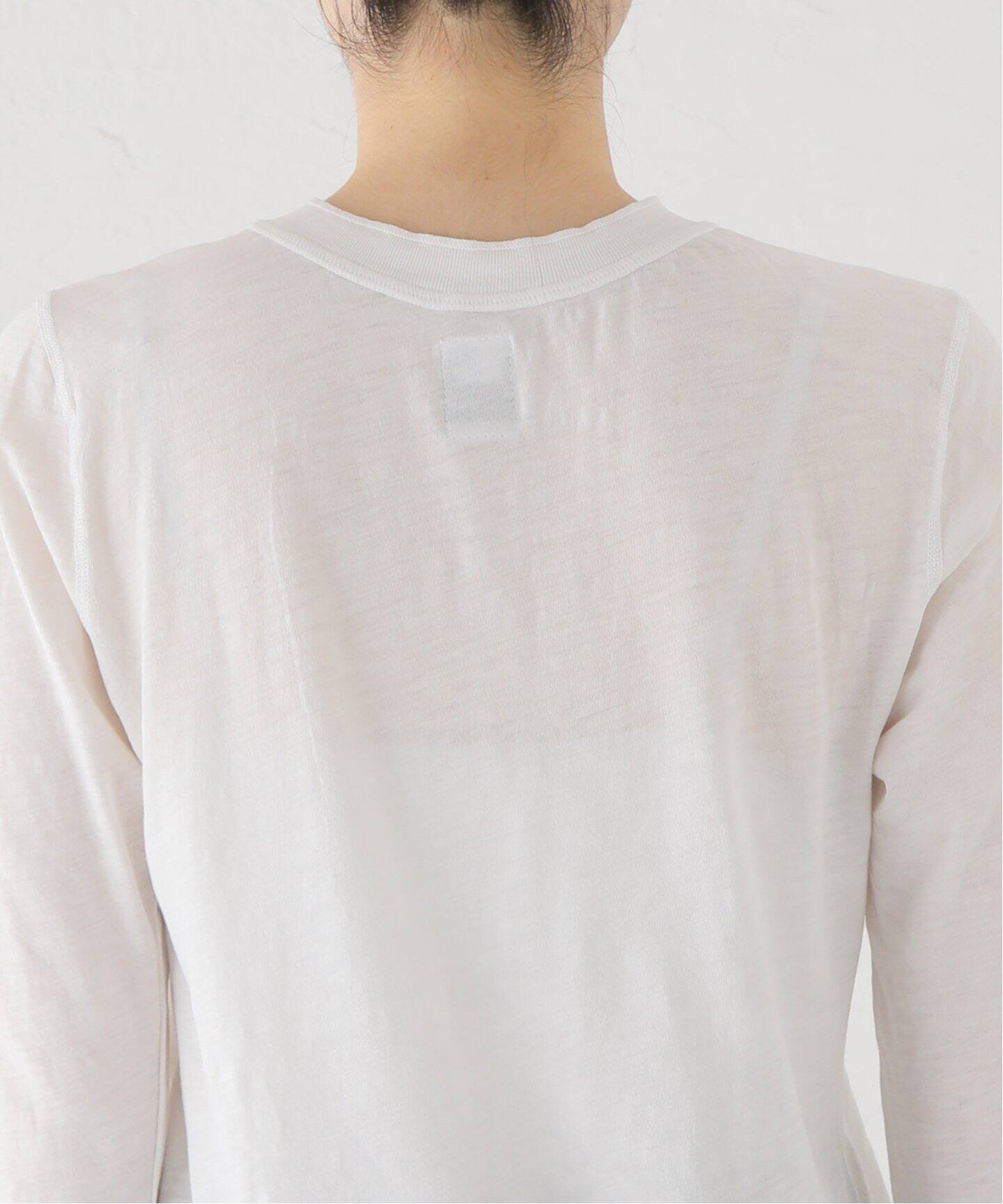 NSF/エヌエスエフ】 L/S HENLEY Tシャツ (WHITE)（Tシャツ／カットソー  
