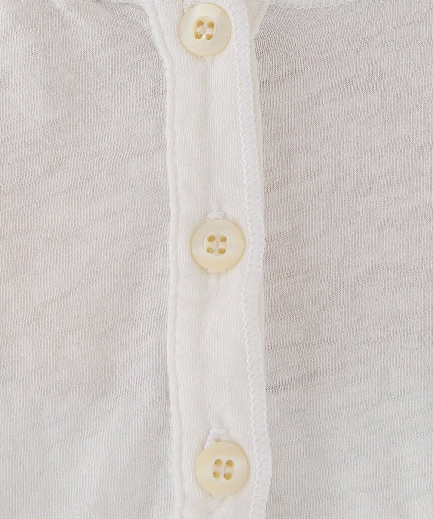 NSF/エヌエスエフ】 L/S HENLEY Tシャツ (WHITE)（Tシャツ／カットソー  