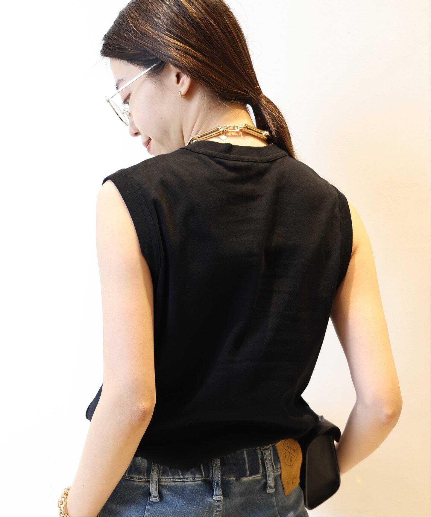 MADISONBLUE/マディソンブルー】CREW NECK SLEEVELESS Tシャツ（T  