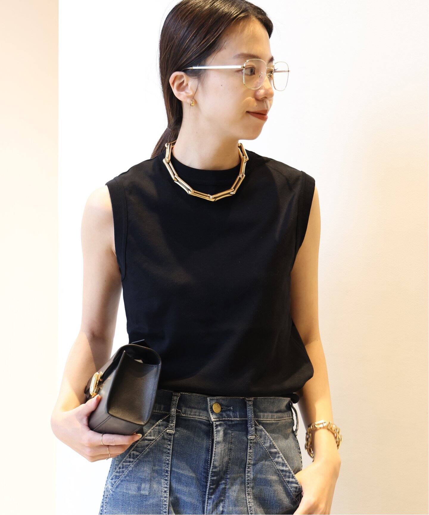 MADISONBLUE/マディソンブルー】CREW NECK SLEEVELESS Tシャツ（T  