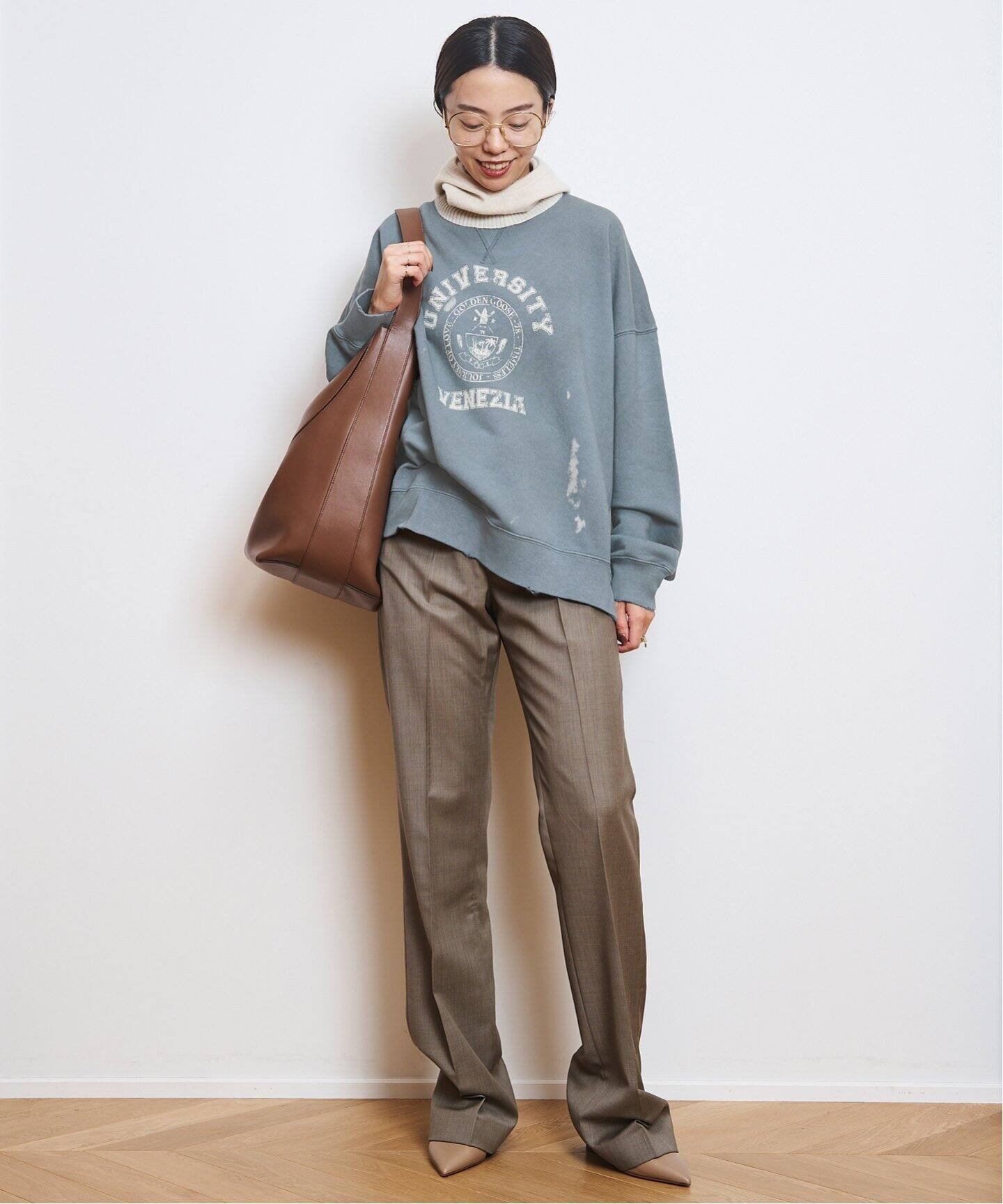 GOLDEN GOOSE / ゴールデングース】UNISEX CREW NECK COLLEGE 