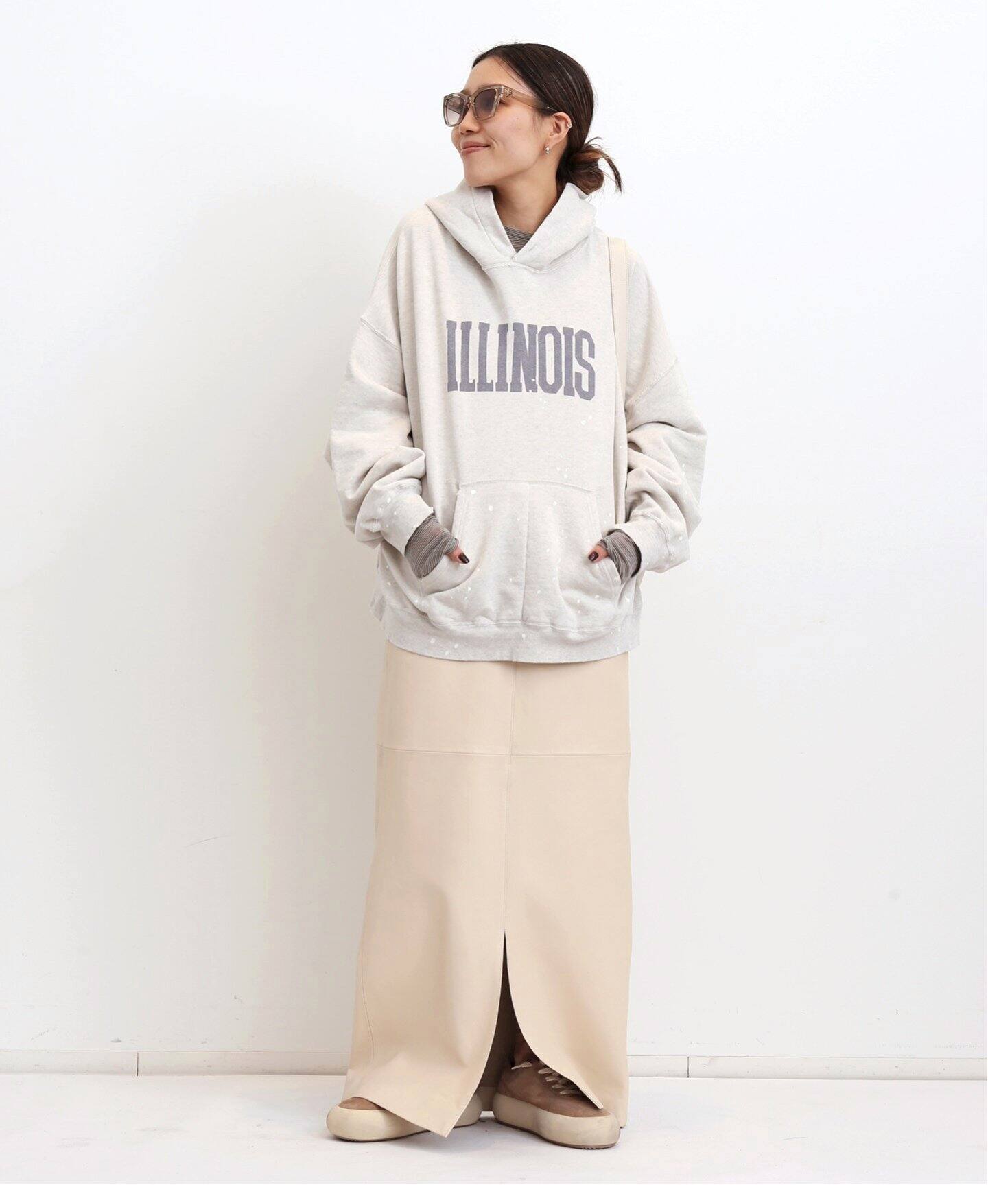 Cashmere Silk Sheer Border T Shirt（Tシャツ／カットソー）｜L 