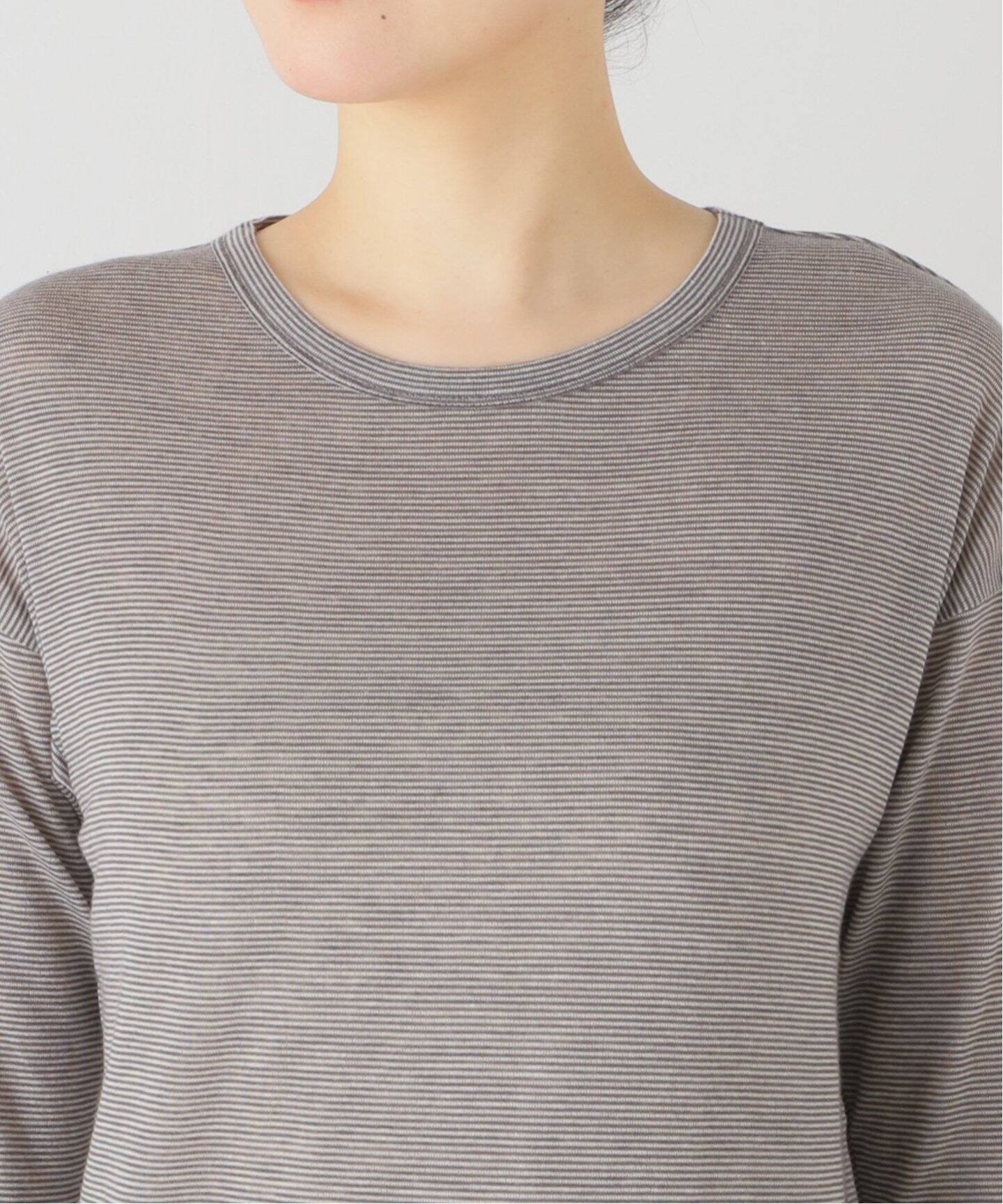 Cashmere Silk Sheer Border T Shirt（Tシャツ／カットソー）｜L 