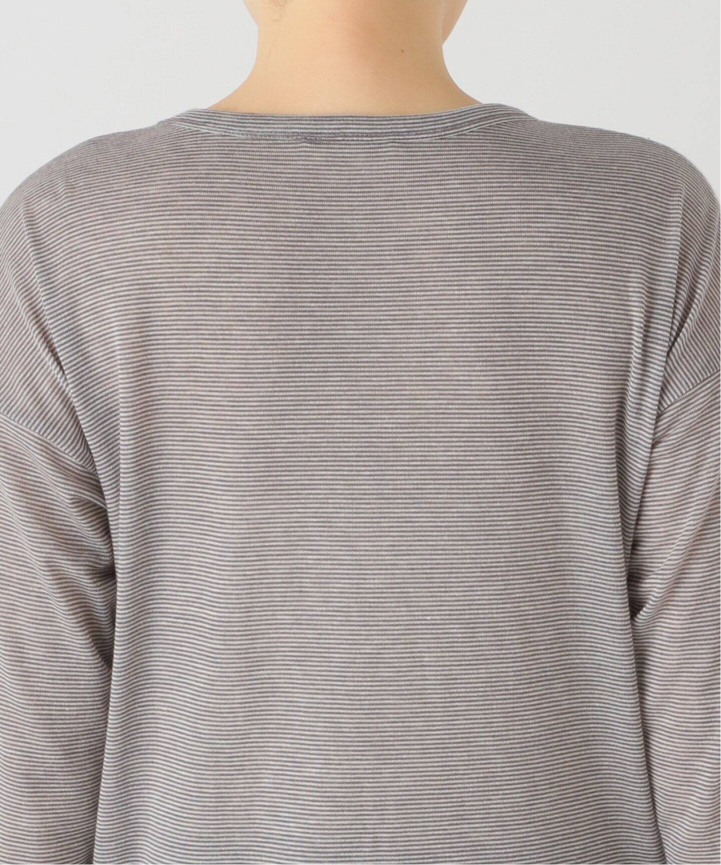 Cashmere Silk Sheer Border T Shirt（Tシャツ／カットソー）｜L 