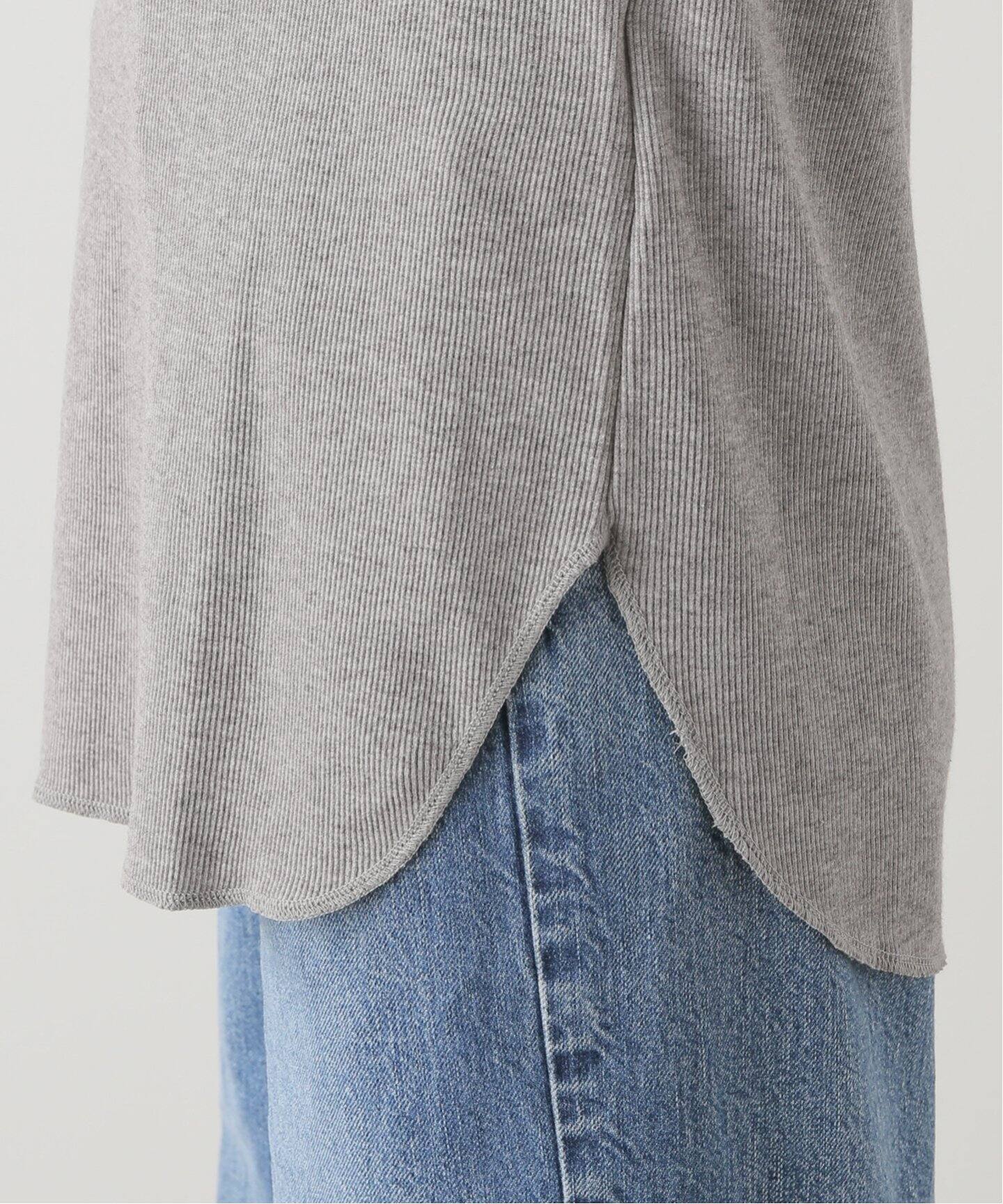 L'Appartement RIB LONGSLEEVE T-SHIRT グレー RIB LONGSLEEVE T-SHIRT（Tシャツ／カットソー）｜L'Appartement