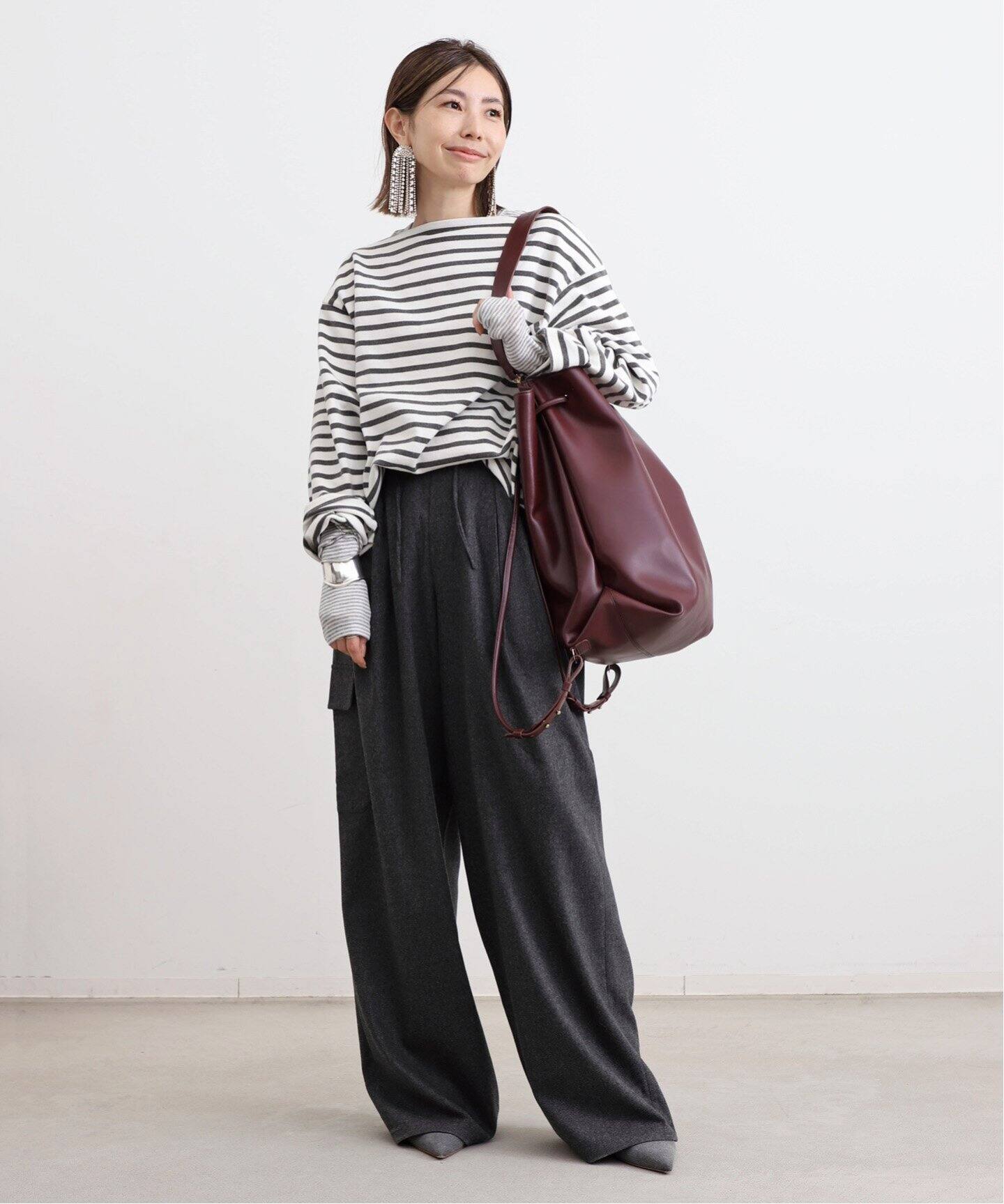 Sheer Border T Shirt（Tシャツ／カットソー）｜L