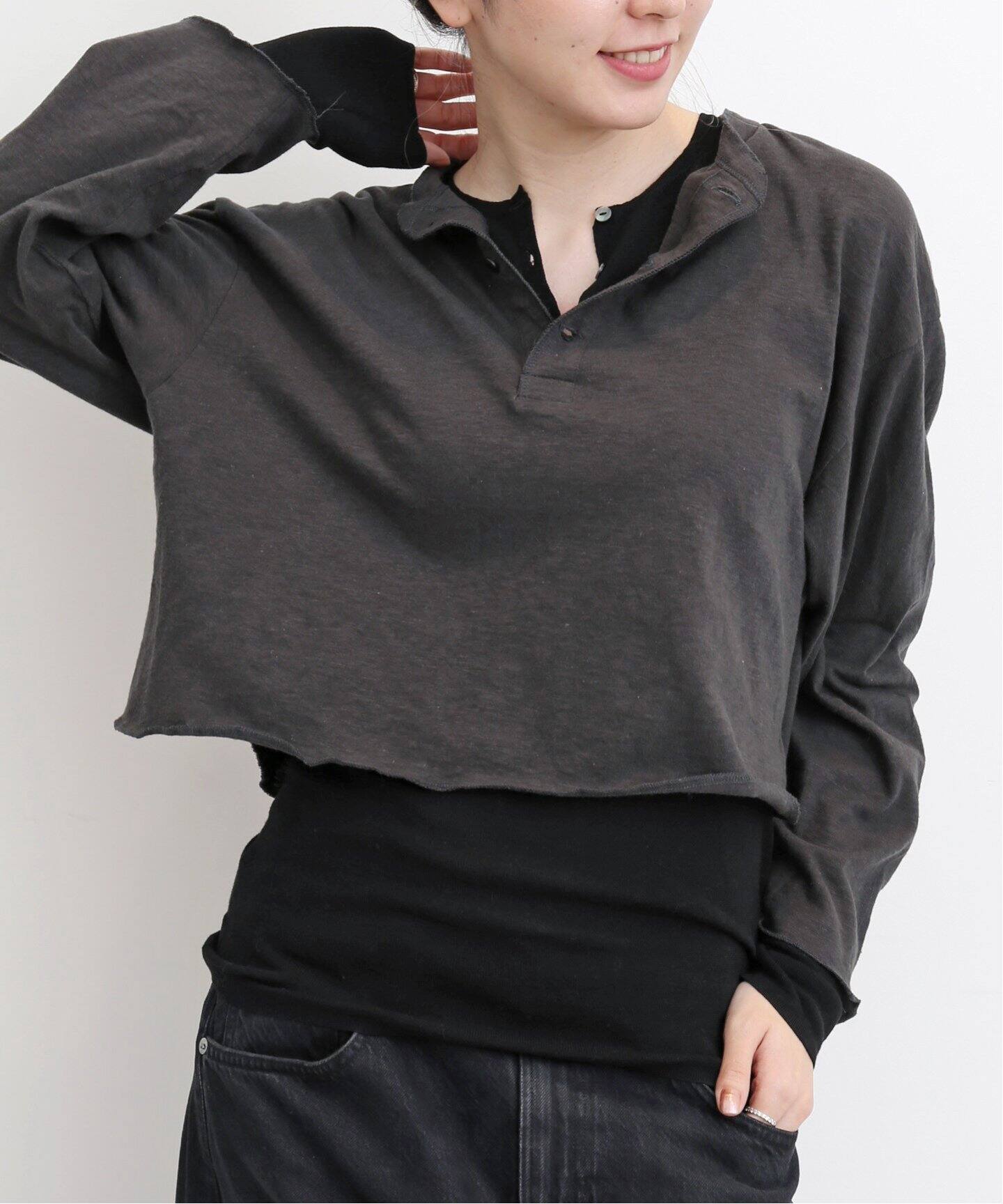 GOOD GRIEF!/グッド グリーフ】 HENLEY SHORT TOP（Tシャツ 
