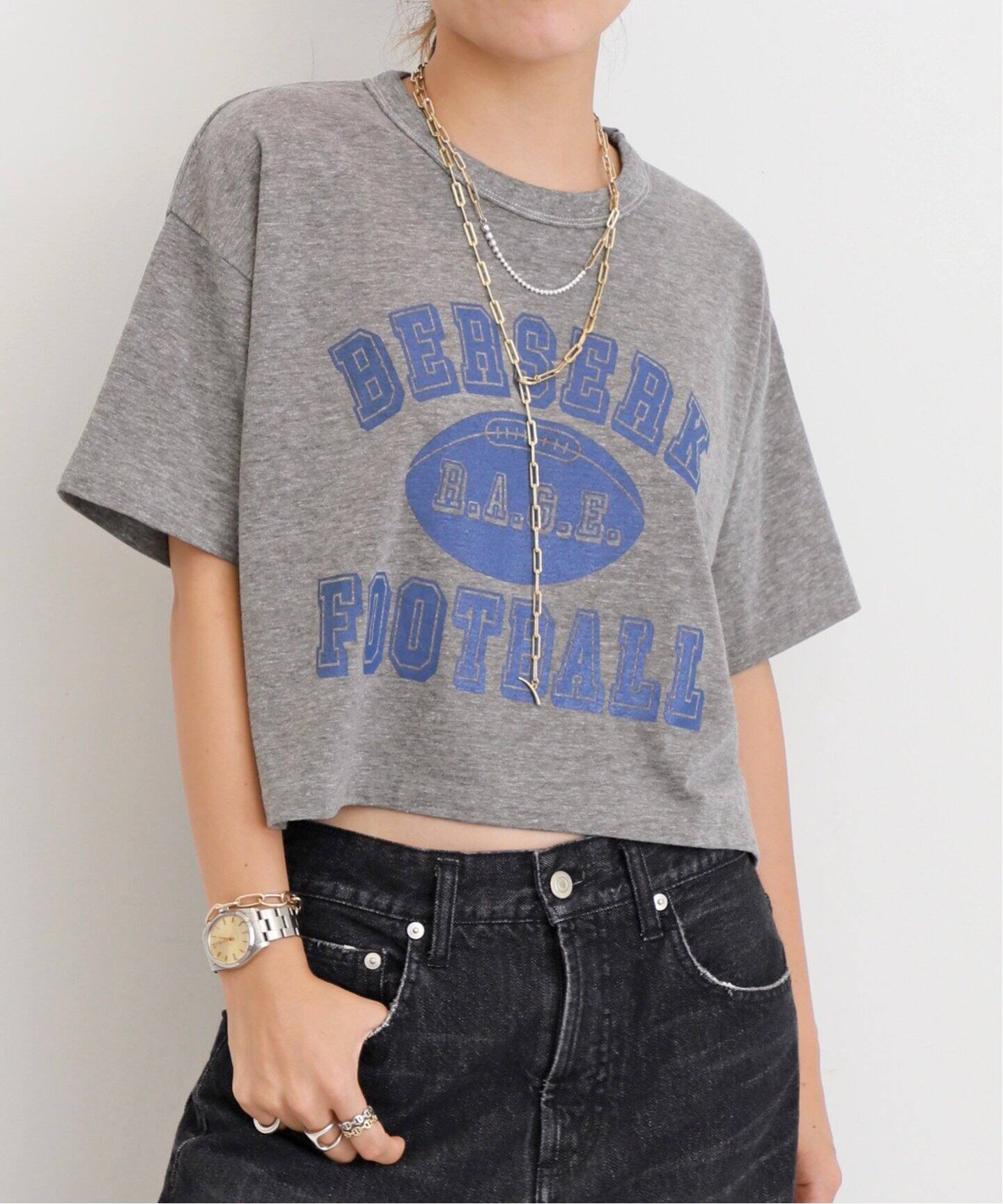 STAMMBAUM/シュタンバウム】 CROPPED TEE（Tシャツ／カットソー）｜L  