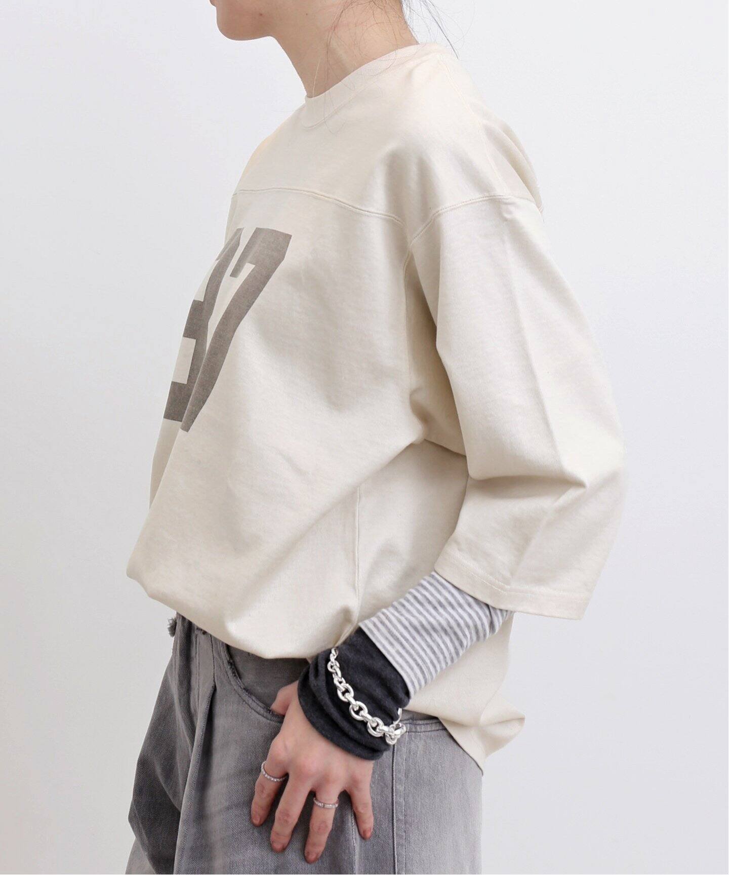 GOOD GRIEF!/グッドグリーフ】 FADED PRINT FOOTBALL TEE（Tシャツ  