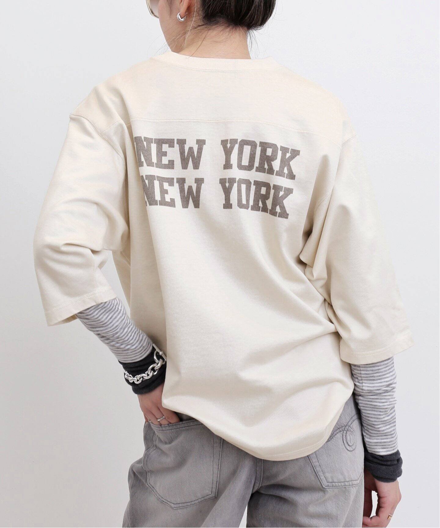 GOOD GRIEF!/グッドグリーフ】 FADED PRINT FOOTBALL TEE（Tシャツ  