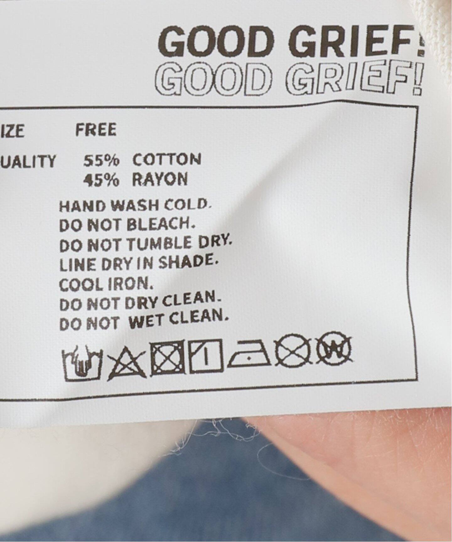 GOOD GRIEF!/グッドグリーフ】 CRACKED PRINT FOOTBALL TEE（Tシャツ 