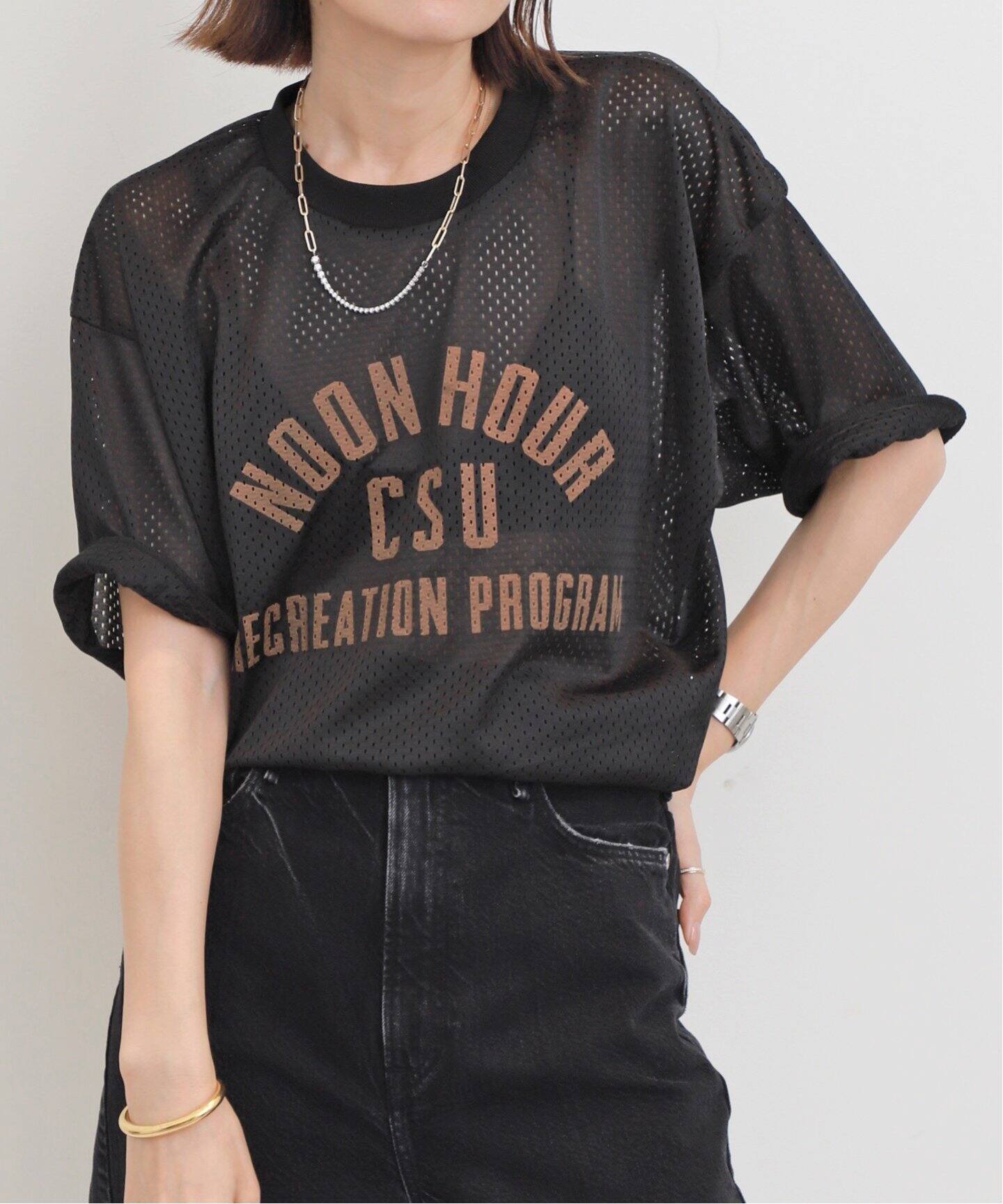 STAMMBAUM/シュタンバウム】 MESH TEE（Tシャツ／カットソー）｜L  