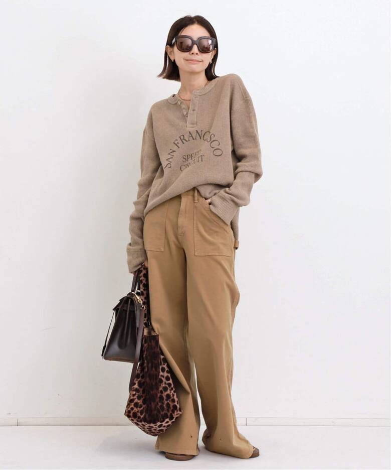 GOOD GRIEF!/グッドグリーフ】 SFSC PRINTED HENLEY NECK TOP（Tシャツ  