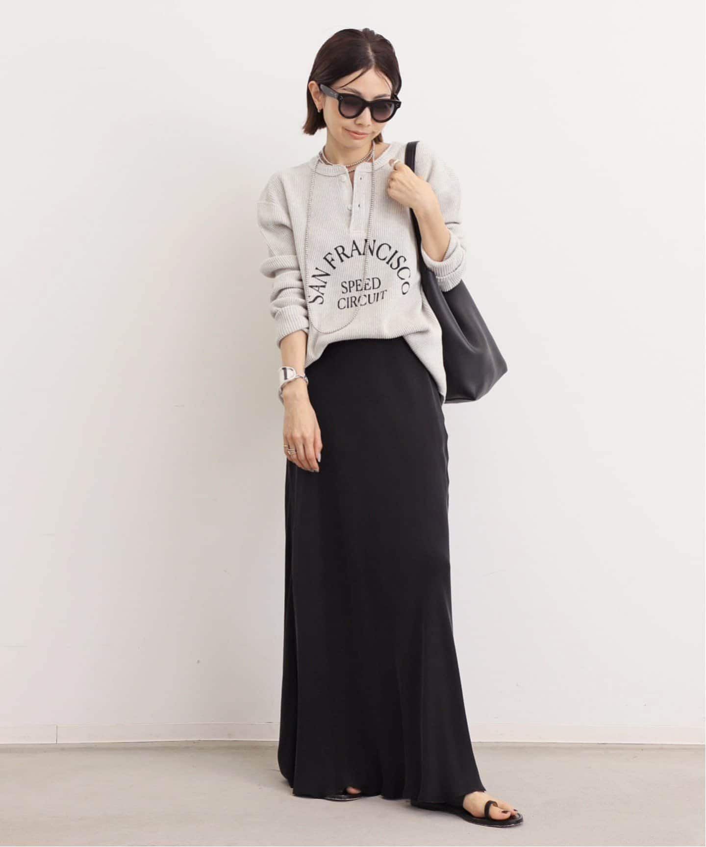 GOOD GRIEF!/グッドグリーフ】 SFSC PRINTED HENLEY NECK TOP（T