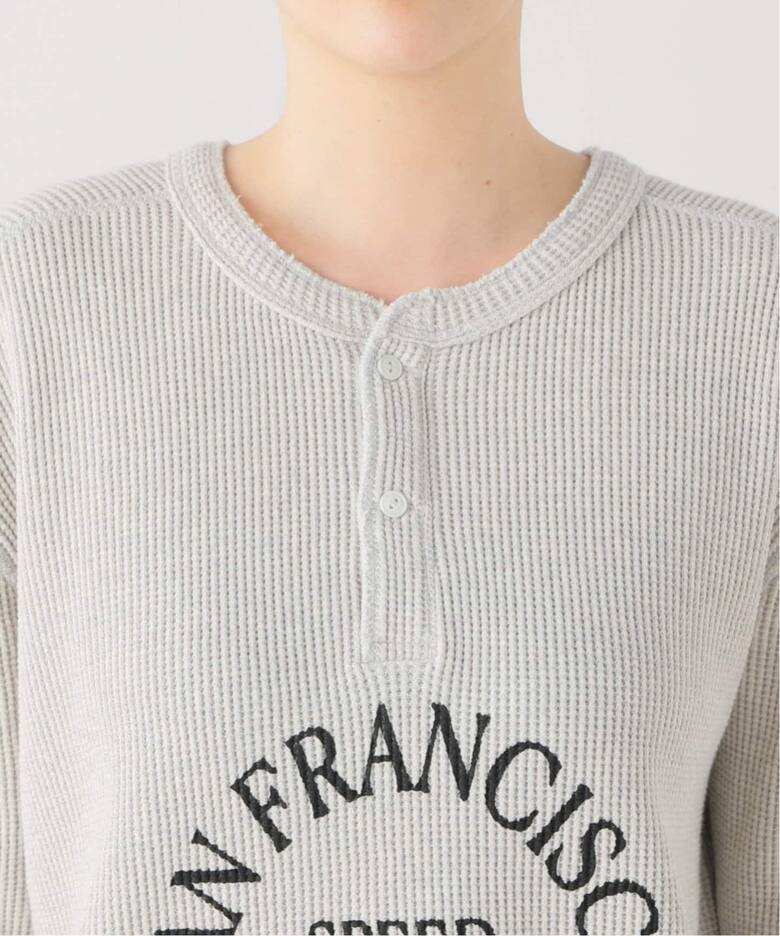 GOOD GRIEF!/グッドグリーフ】 SFSC PRINTED HENLEY NECK TOP（Tシャツ 