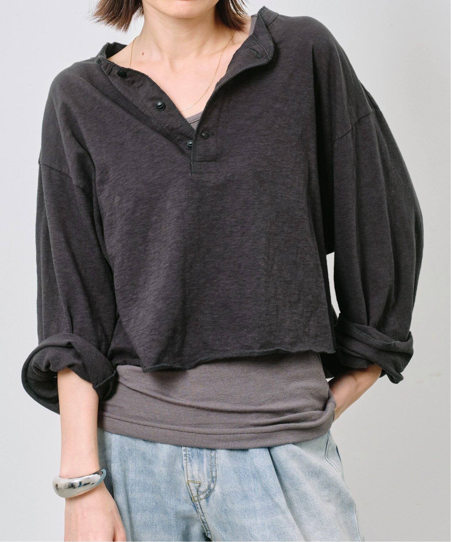 GOOD GRIEF!/グッド グリーフ】 HENLEY SHORT TOP（Tシャツ 