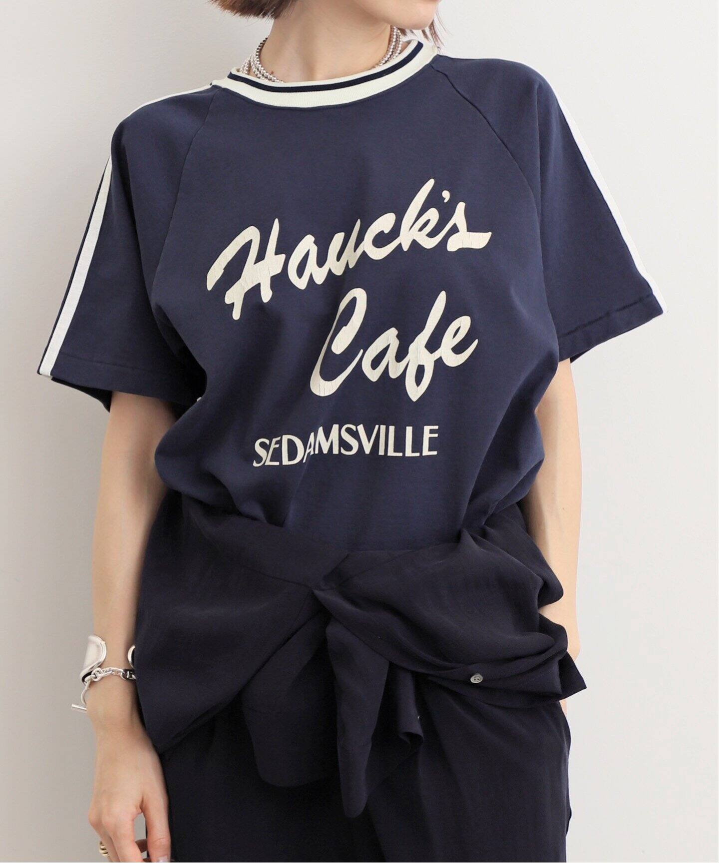 STAMMBAUM/シュタンバウム】 LINE TEE（Tシャツ／カットソー）｜L  