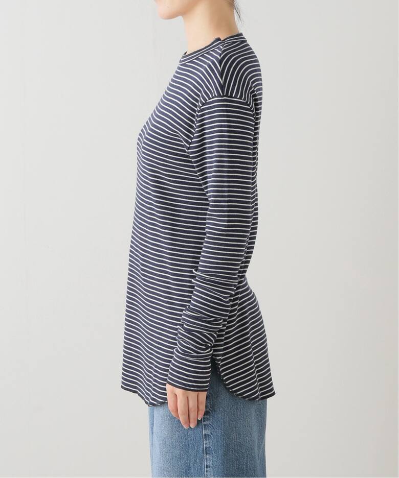 BORDER RIB LONGSLEEVE T-SHIRT（Tシャツ／カットソー）｜L  