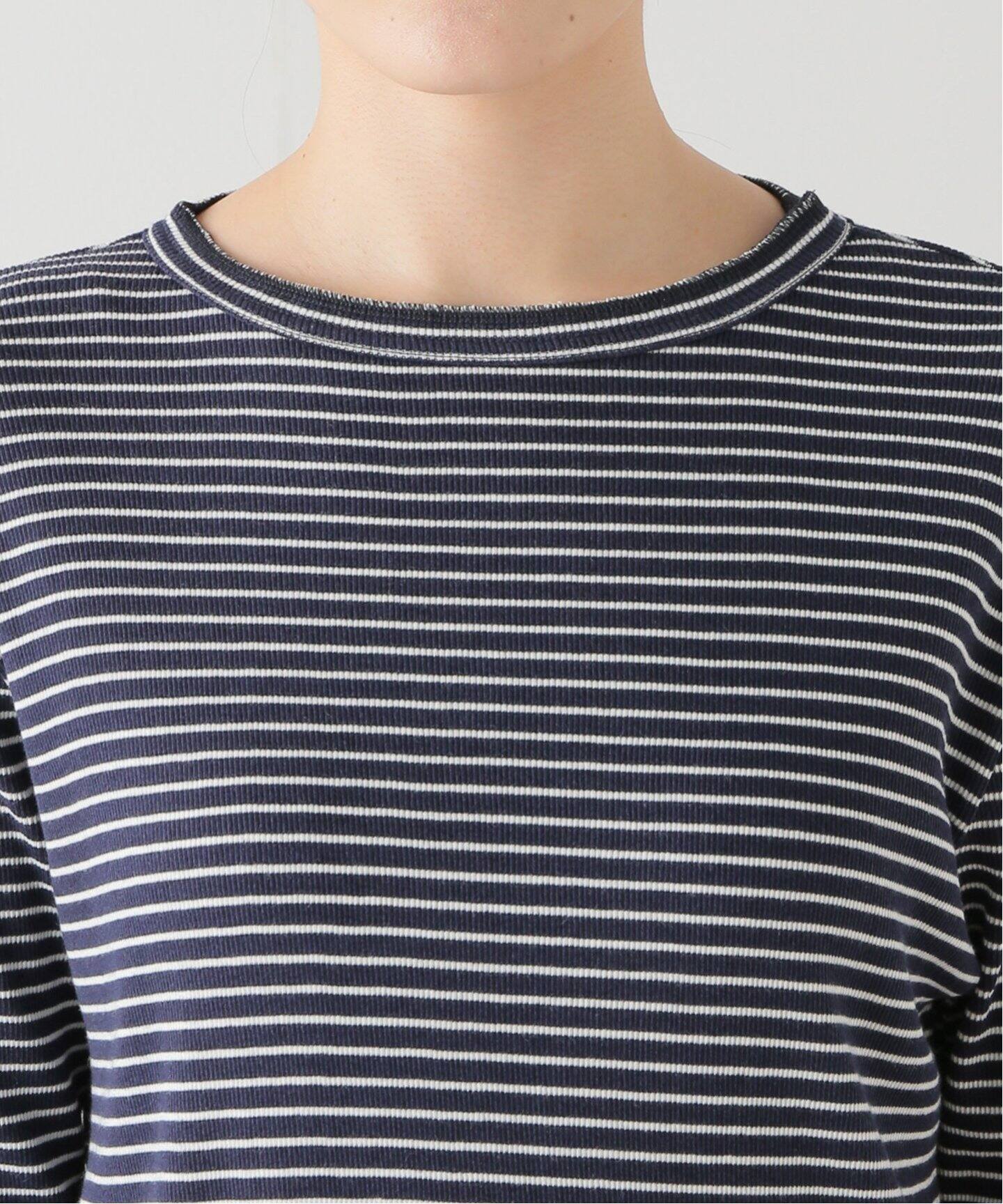 BORDER RIB LONGSLEEVE T-SHIRT（Tシャツ／カットソー）｜L 