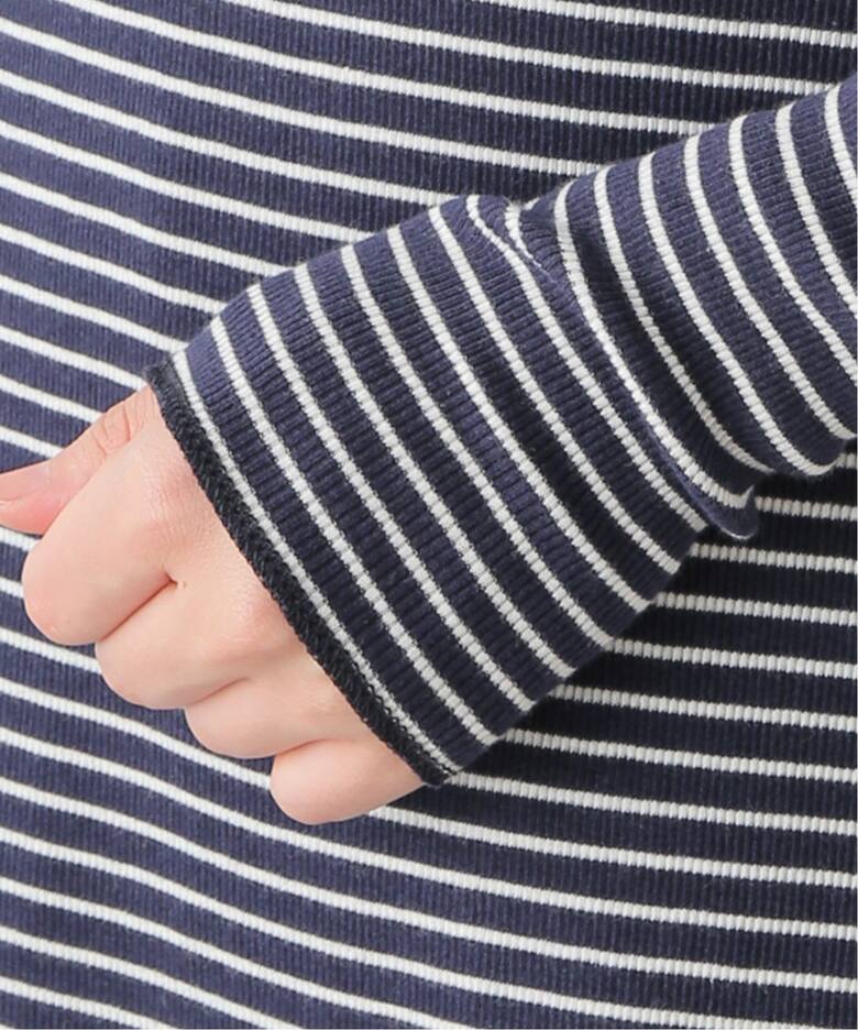 BORDER RIB LONGSLEEVE T-SHIRT（Tシャツ／カットソー）｜L 