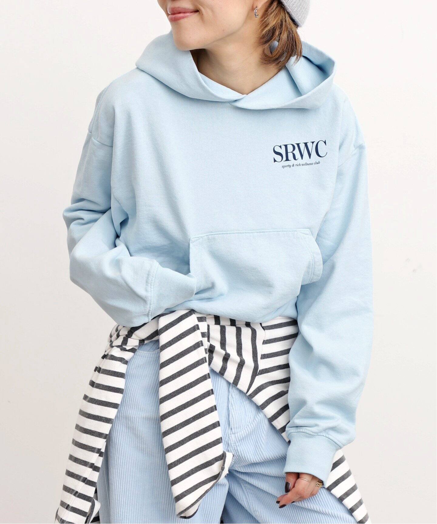 SPORTY＆RICH/スポーティアンドリッチ】 SRWC HOODY（パーカー）｜L  