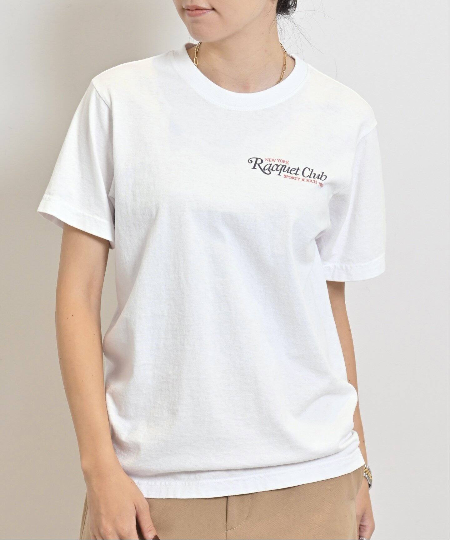 SPORTY&RICH/スポーティアンドリッチ】 Raquet Club T-shirt（Tシャツ  