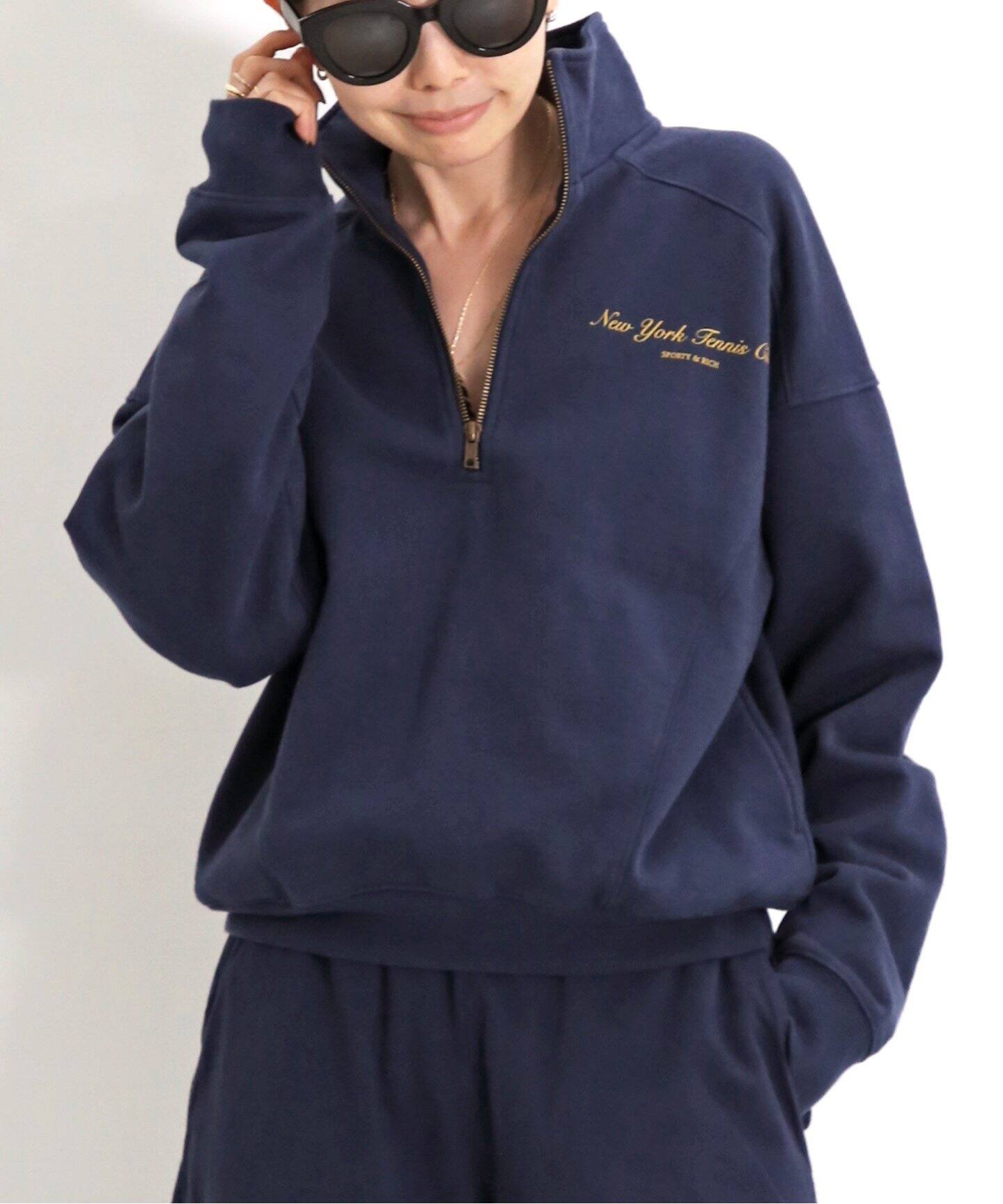 SPORTY&RICH/スポーティアンドリッチ】 NY Tennis Club Zip Sweat 