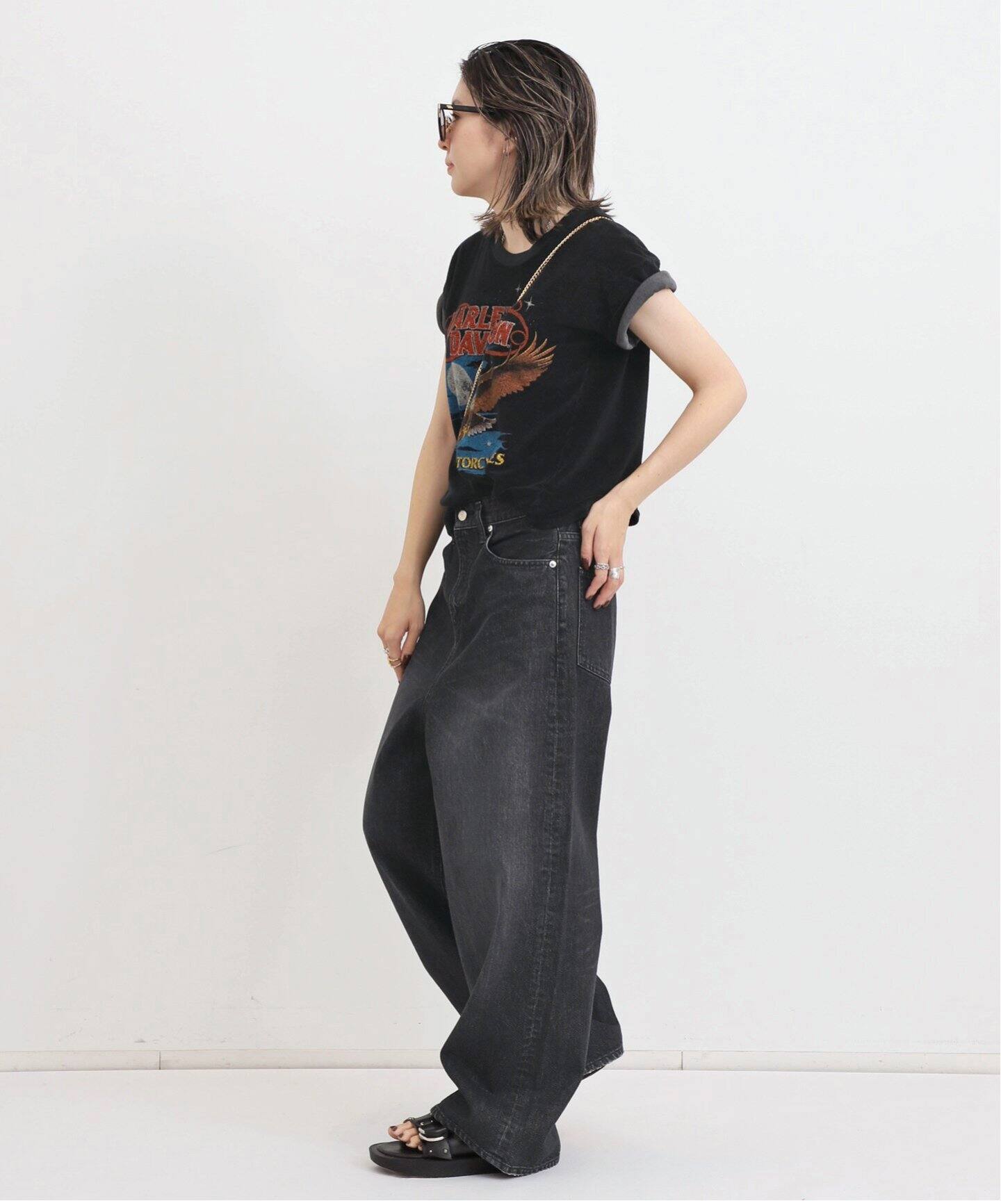 MADE WORN/メイド ウォン】 Harley moon Terrycloth Tee（Tシャツ 