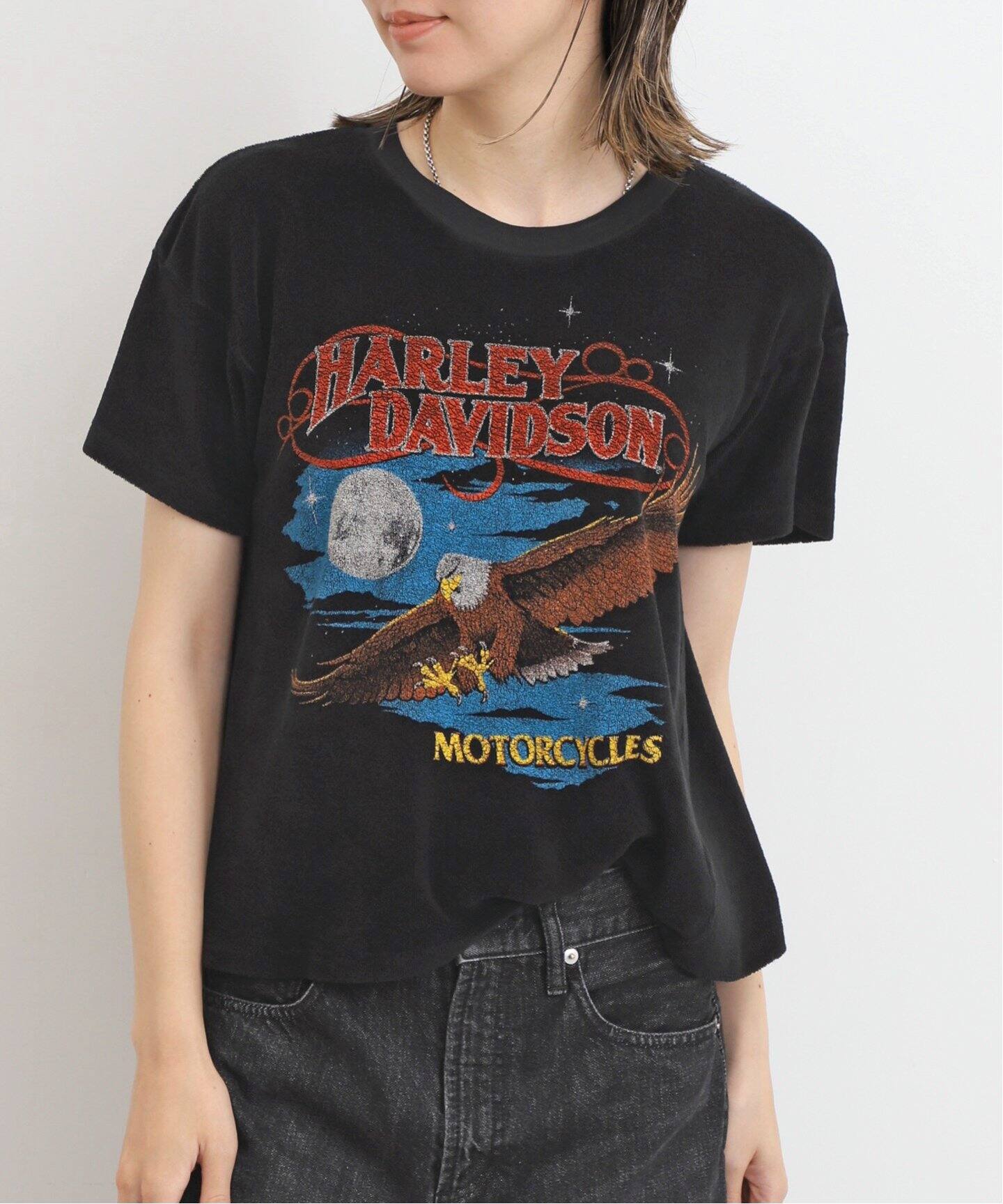 MADE WORN/メイド ウォン】 Harley moon Terrycloth Tee（Tシャツ 