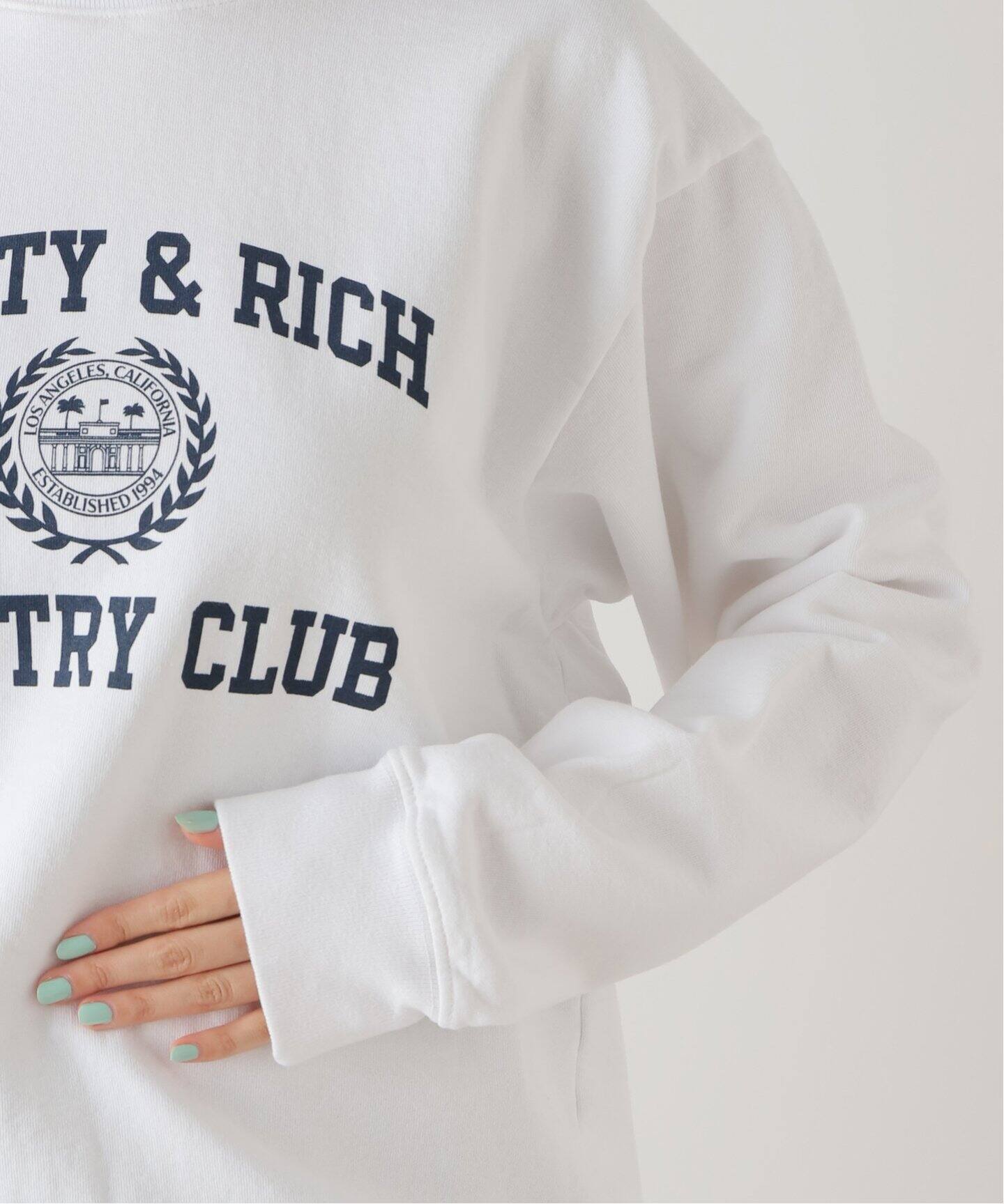 SPORTY＆RICH/スポーティアンドリッチ】 COUNTRY CLUB CREW NECK SWEAT 