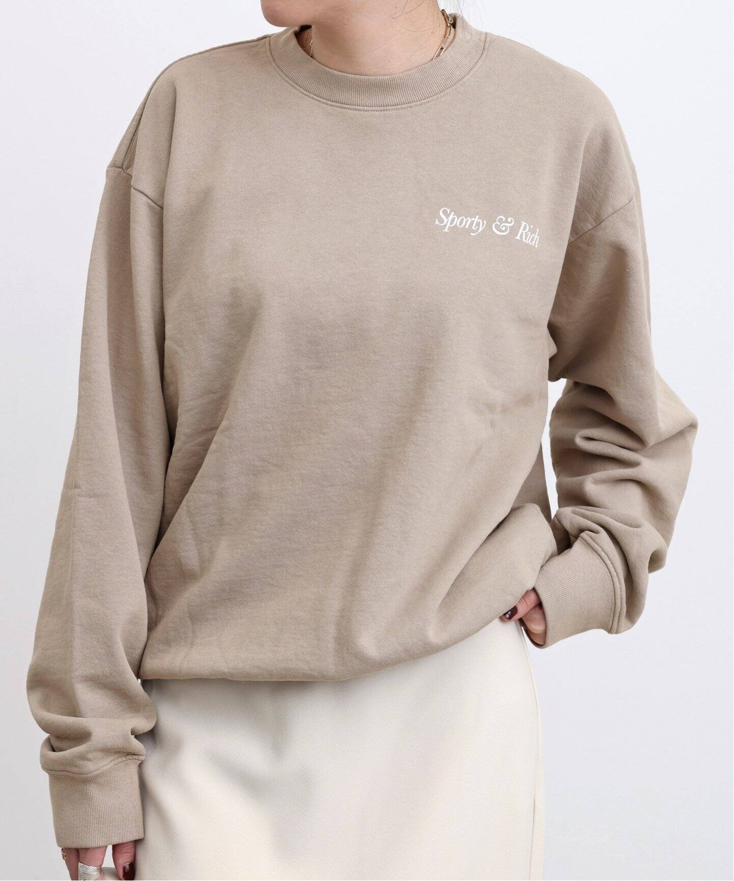 SPORTY＆RICH/スポーティアンドリッチ】 HWCNY CREW NECK SWEAT  