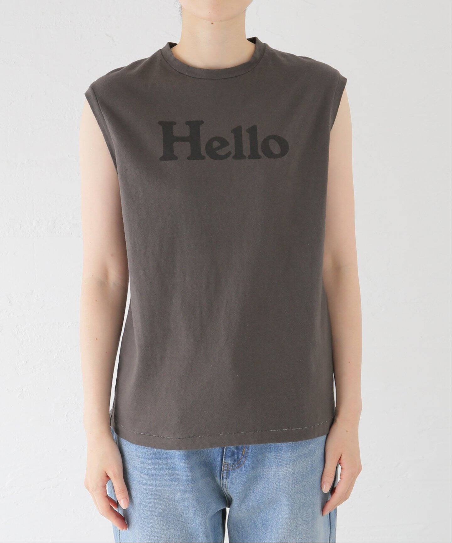 MADISON BLUE/マディソン ブルー】 HELLO NO SLEEVE TEE（Tシャツ 
